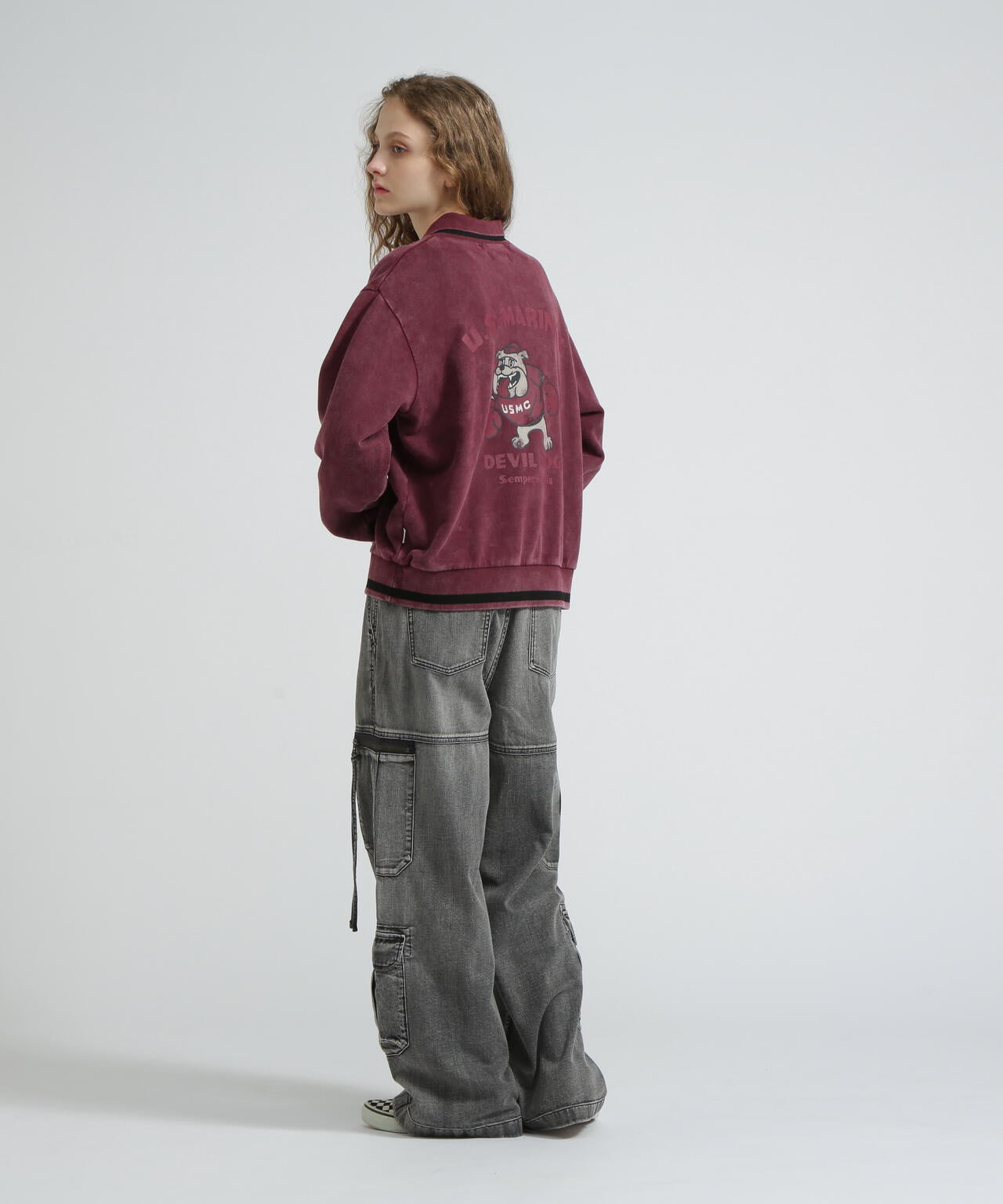 《WOMAN》DEVIL DOG GARMENT DYE SWEAT/デビルドッグガーメントスウェット