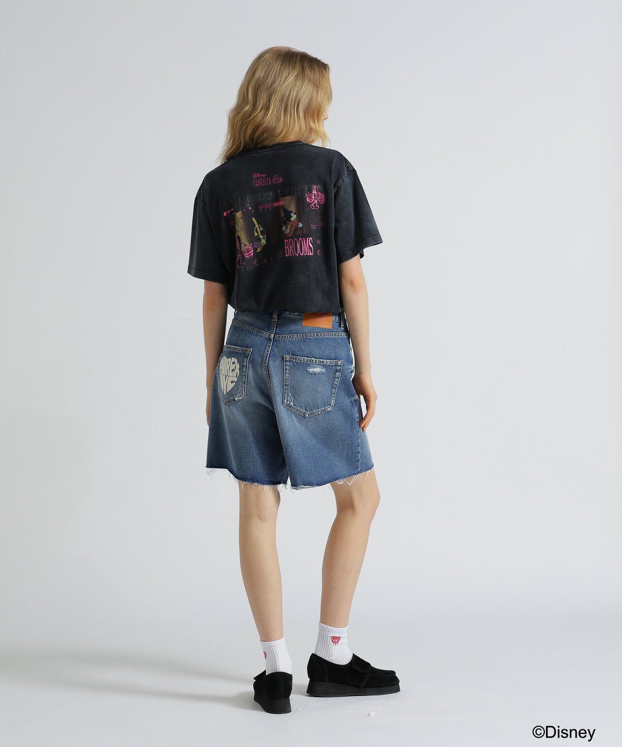 《Disney Collection》FANTASIA / MICKEY MOUSE / L-FOIL PRINT T-SHIRT