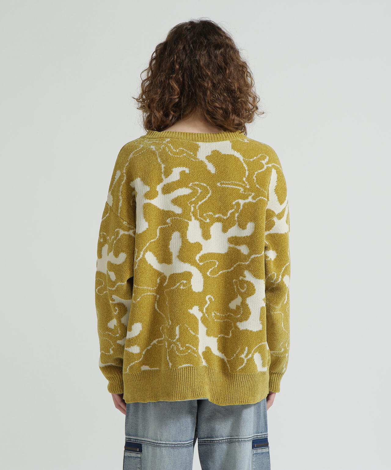 《直営店限定》BOUCLE CAMO KINT CARDIGAN