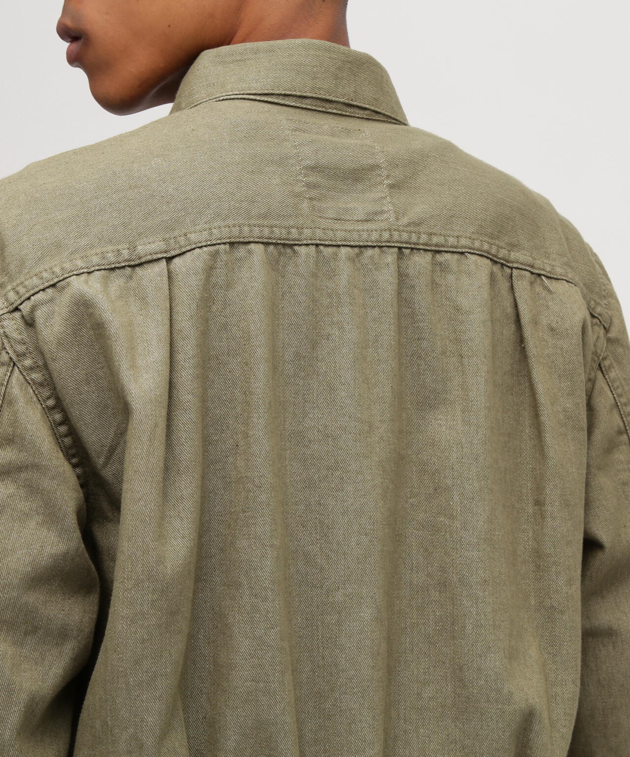《TFQP by HANDROOM》GREEN SELVEDGE MILITARY DENIM JACKET