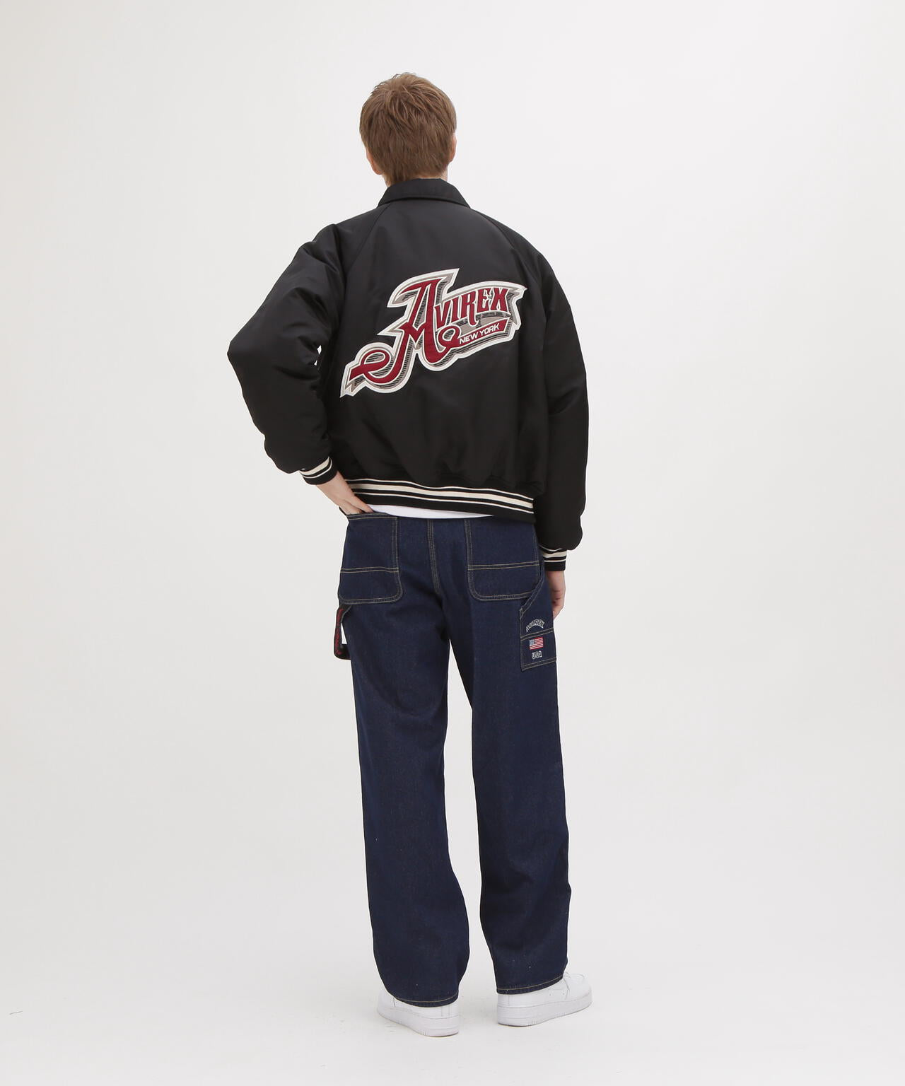 《WEB&DEPOT限定》NYLON VARSITY JACKET