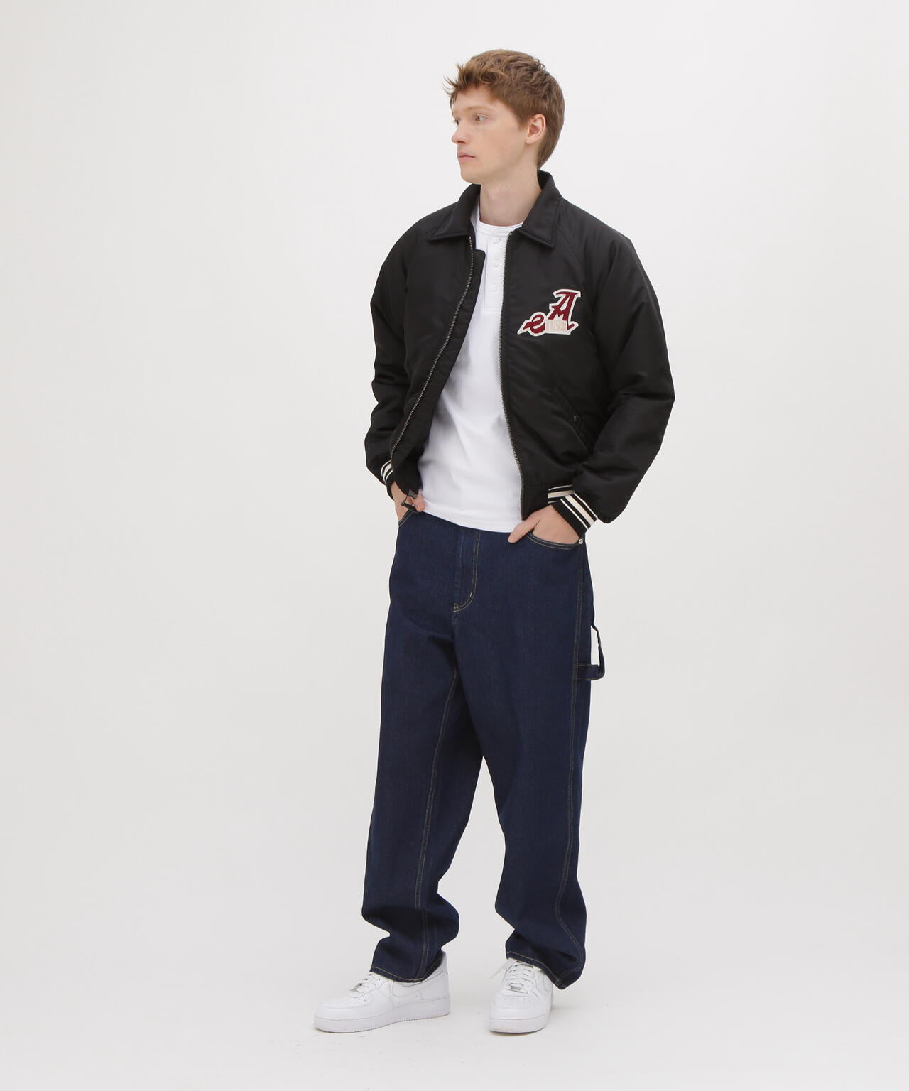 《WEB&DEPOT限定》NYLON VARSITY JACKET