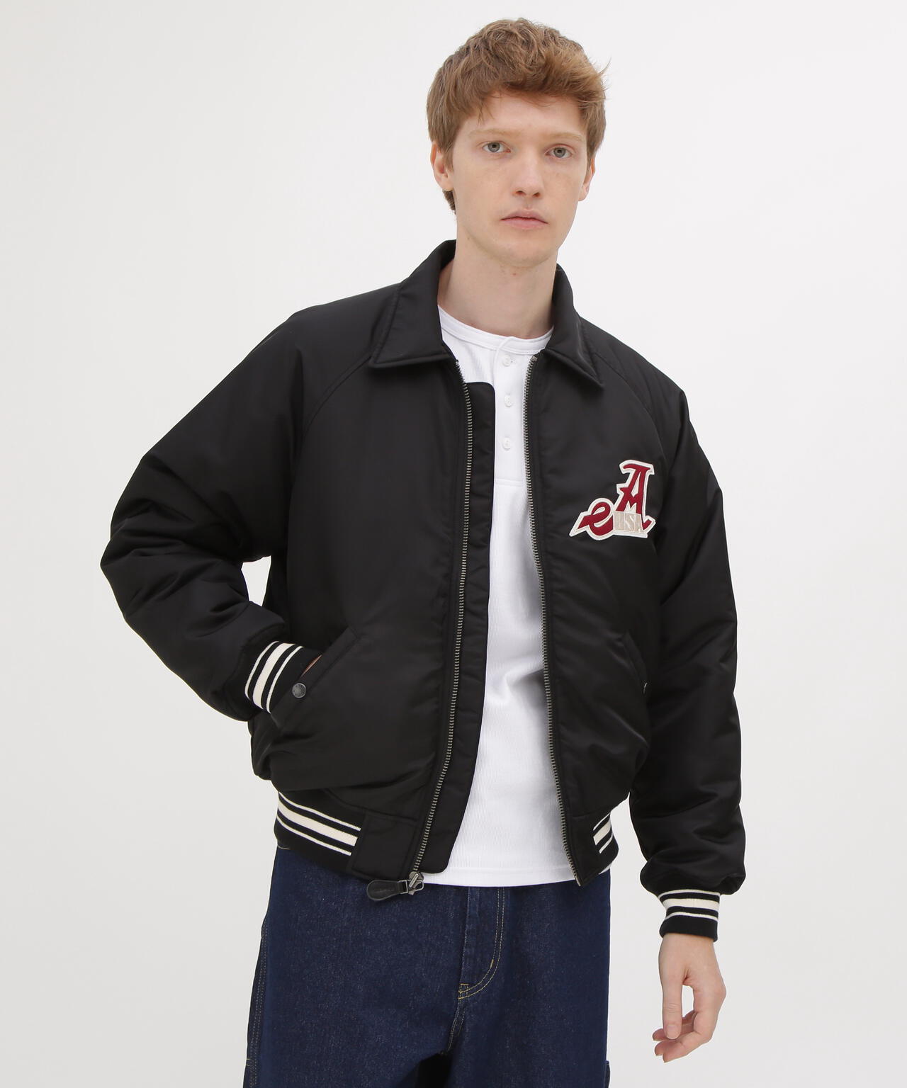 《WEB&DEPOT限定》NYLON VARSITY JACKET