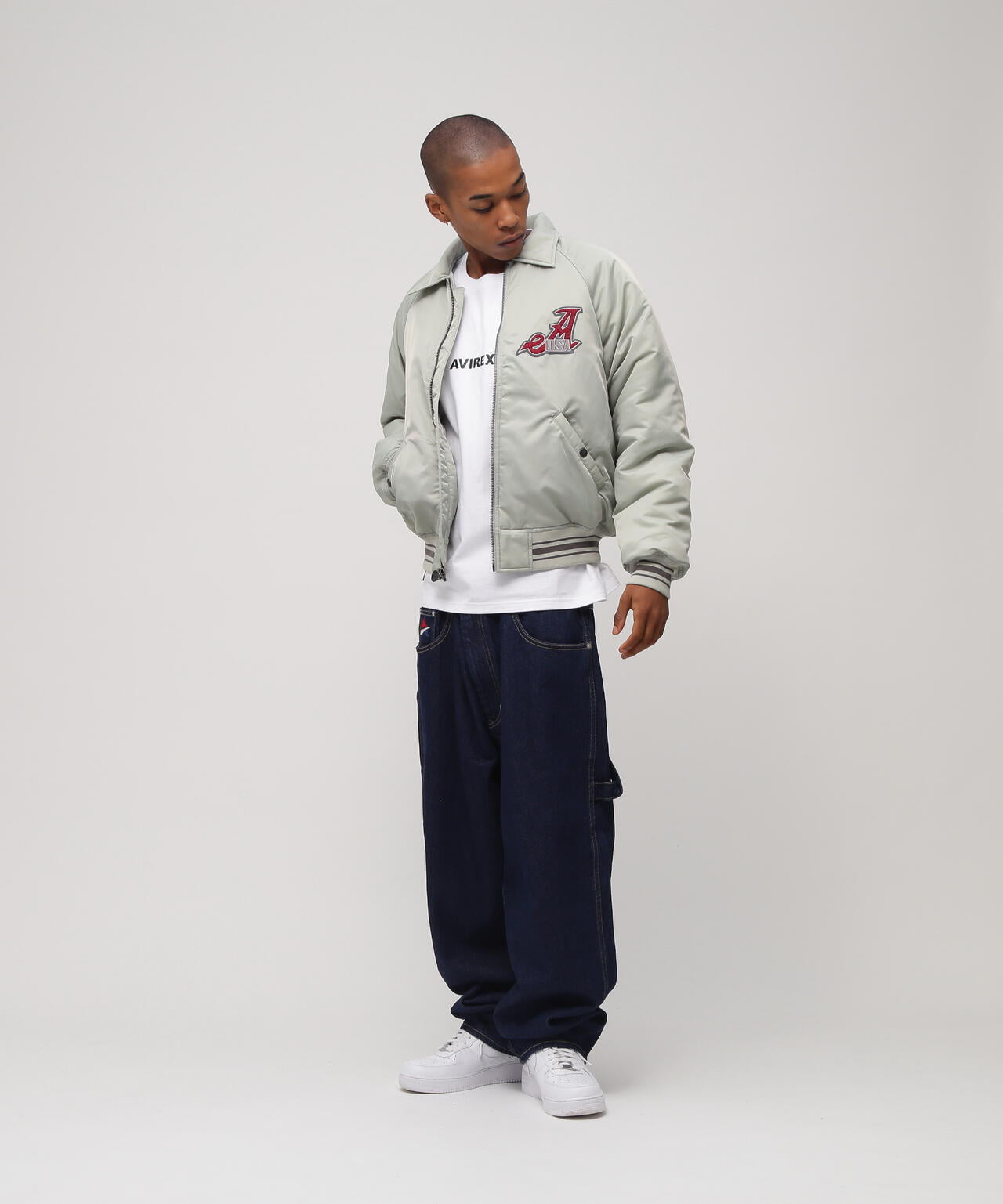 《WEB&DEPOT限定》NYLON VARSITY JACKET