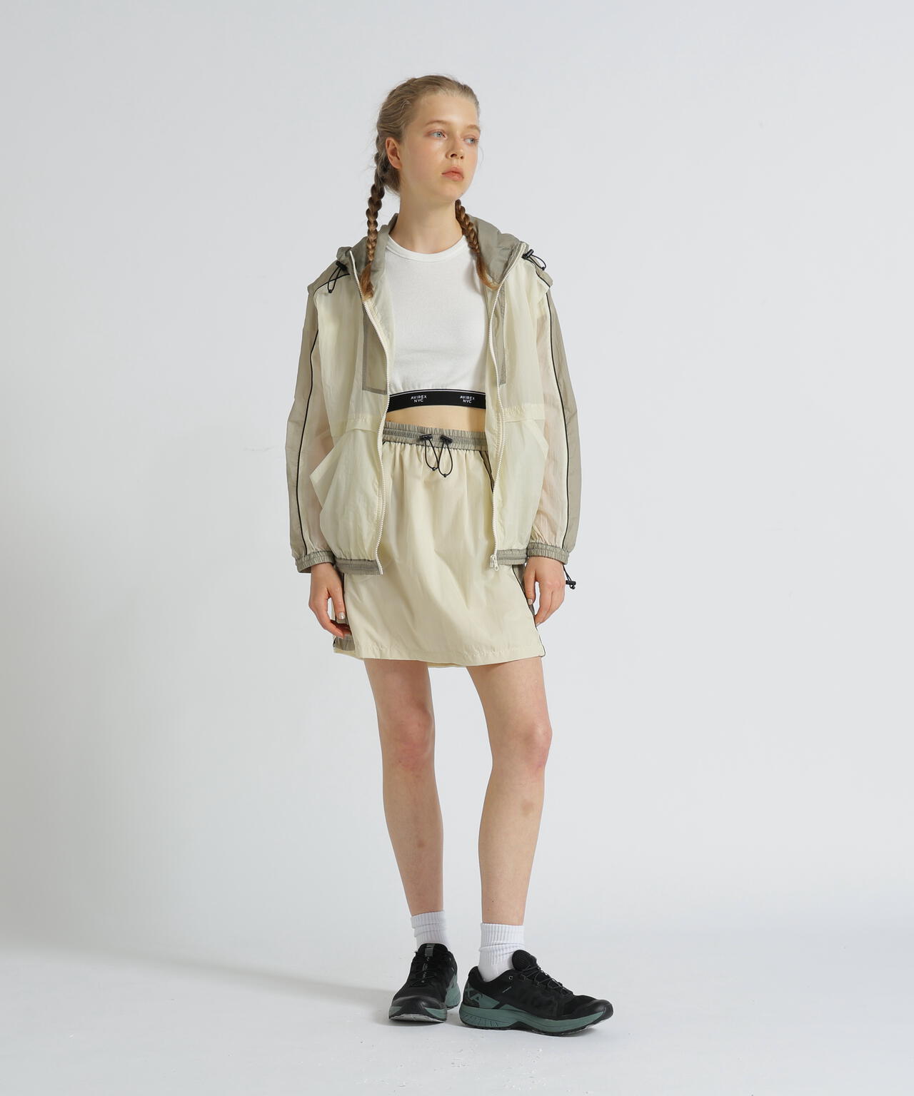 《WOMAN》SHEER COLOR SCHEME HOODIE JACKET/シアーカラースキーム フーディージャケット