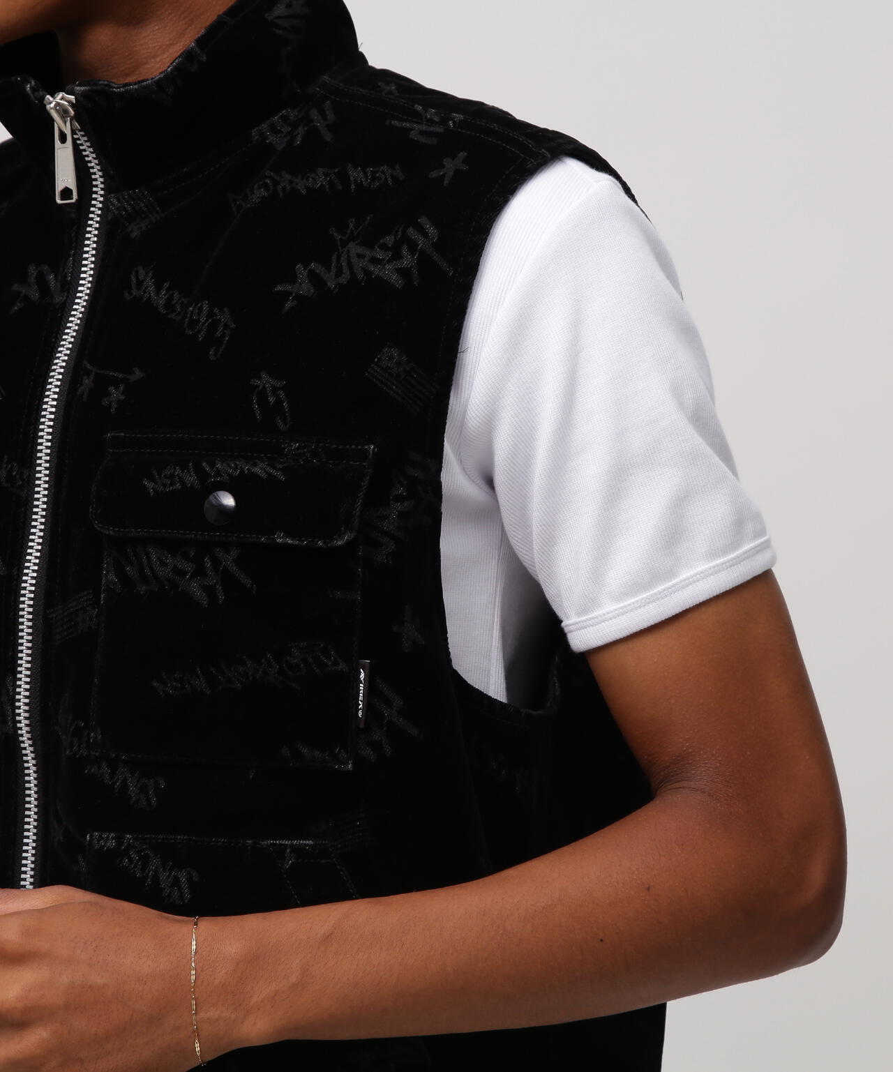 FLOCKING DENIM VEST
