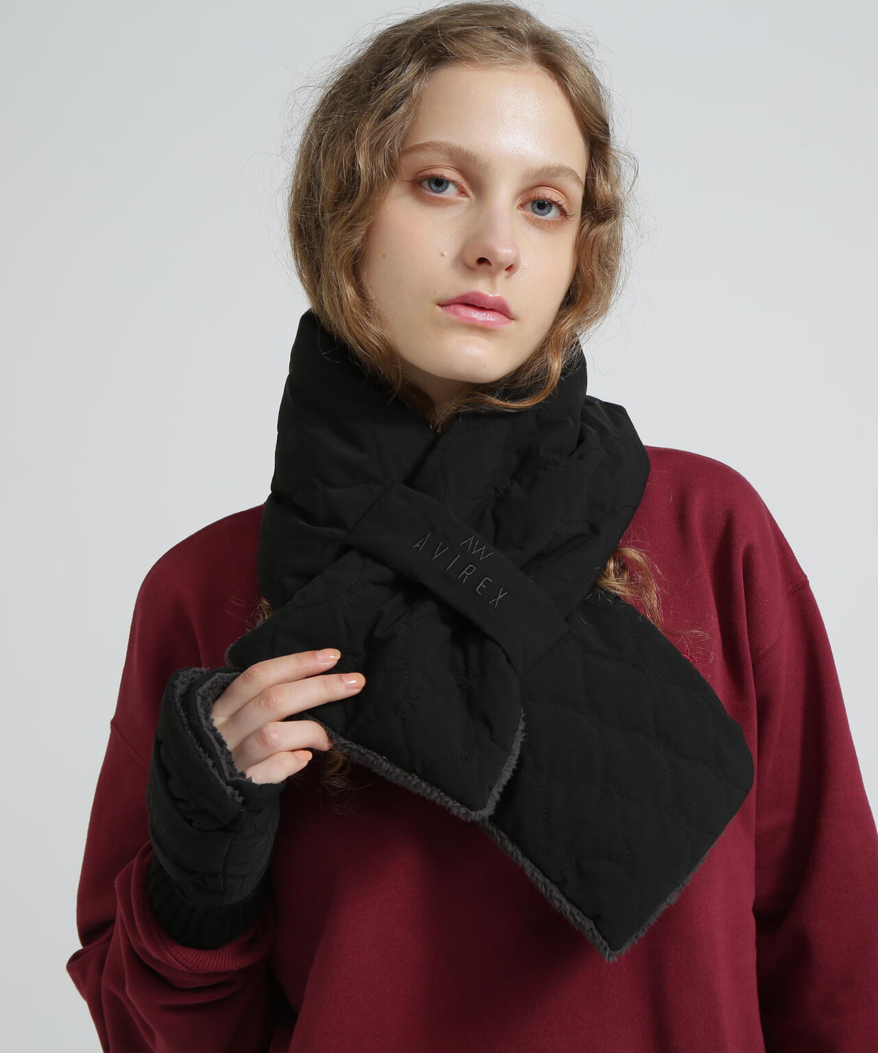 《直営店限定》QUILTING FUR STOLE/キルティング ファー ストール