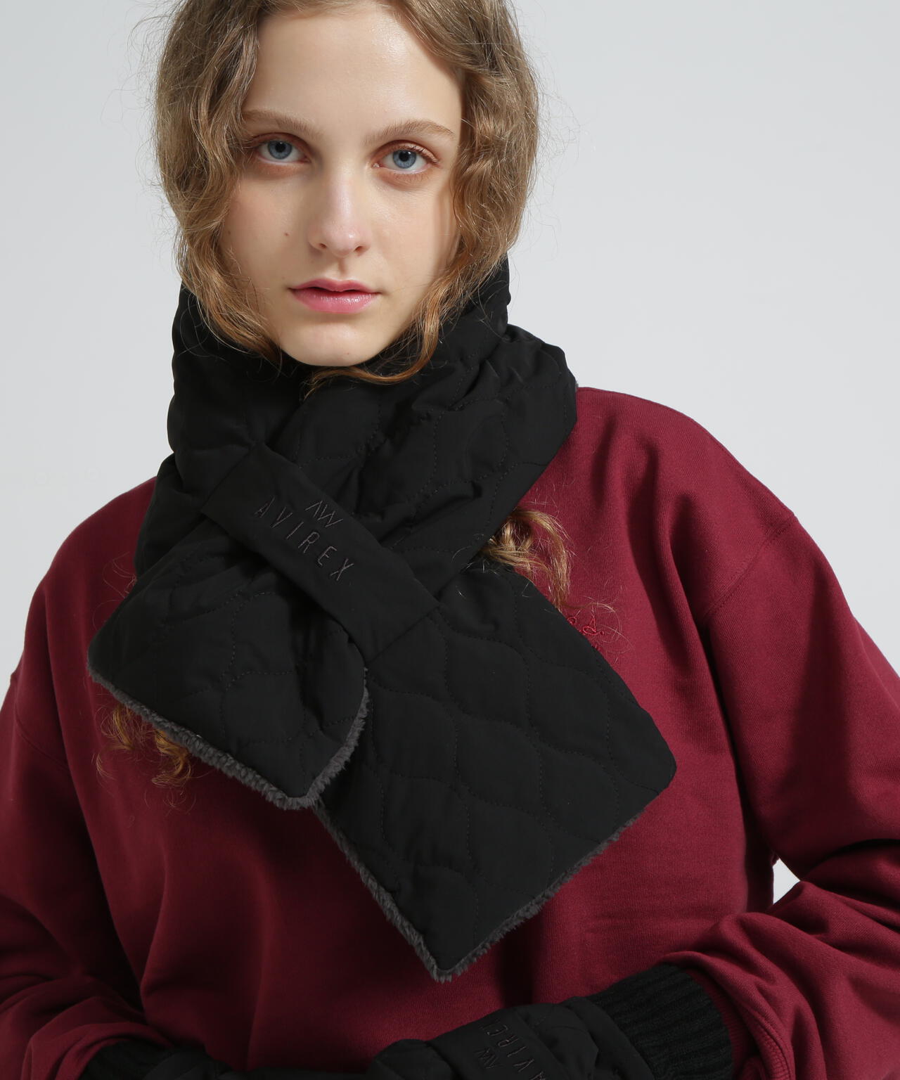 《直営店限定》QUILTING FUR STOLE/キルティング ファー ストール
