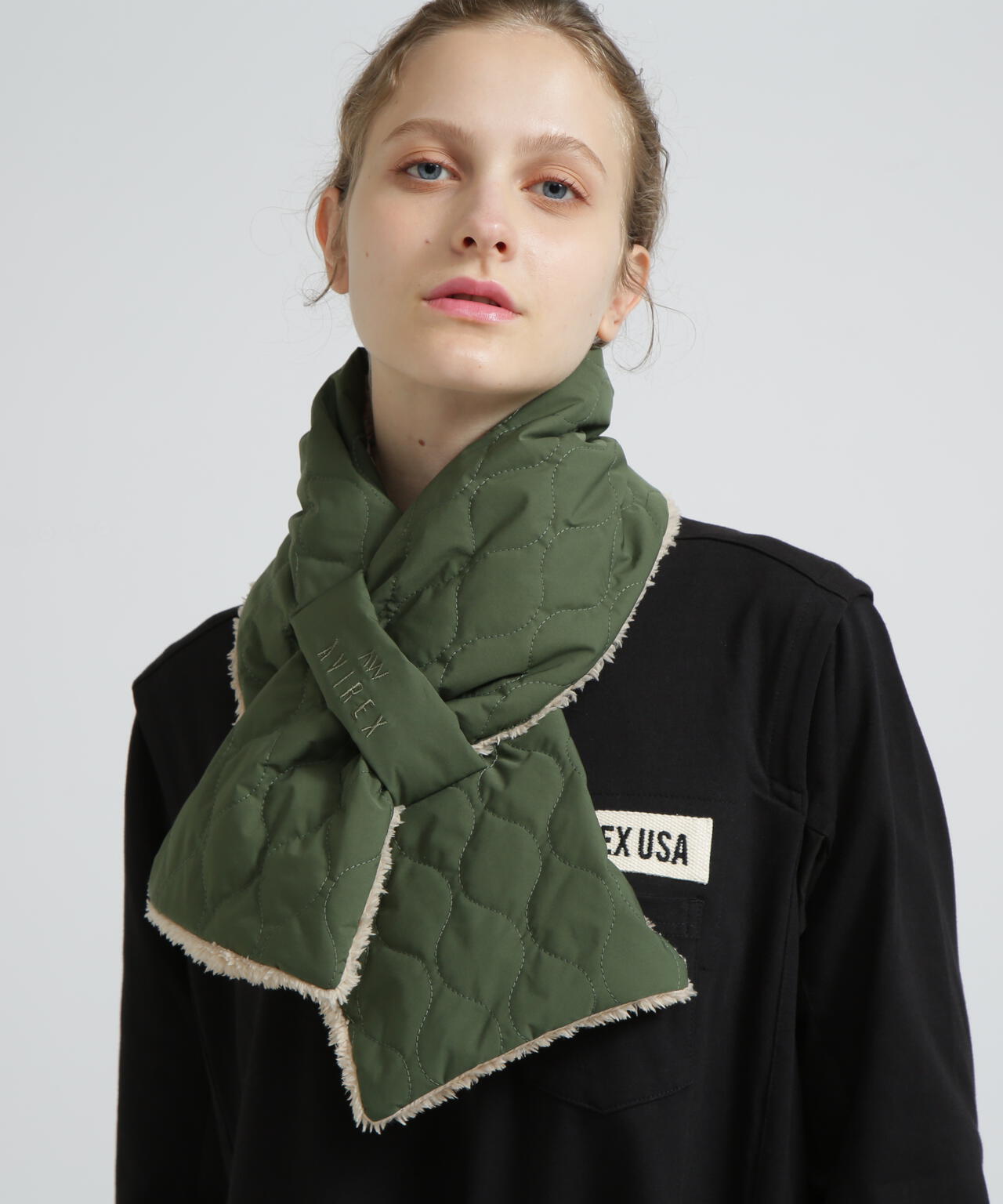 《直営店限定》QUILTING FUR STOLE/キルティング ファー ストール