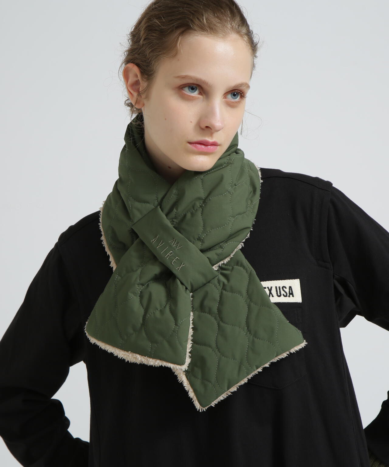 《直営店限定》QUILTING FUR STOLE/キルティング ファー ストール