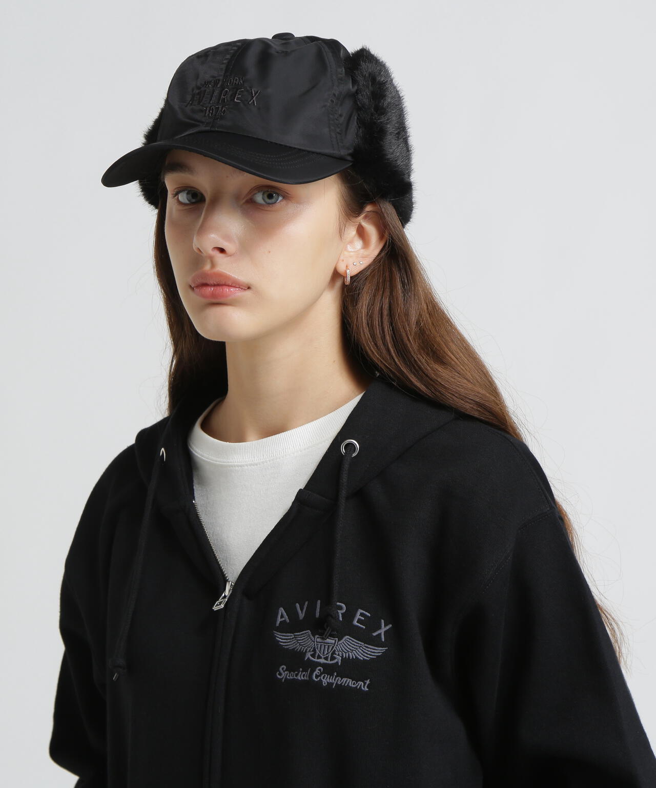 《直営店限定》NYLON×FUR FLIGHT CAP/ナイロン×ファー フライトキャップ