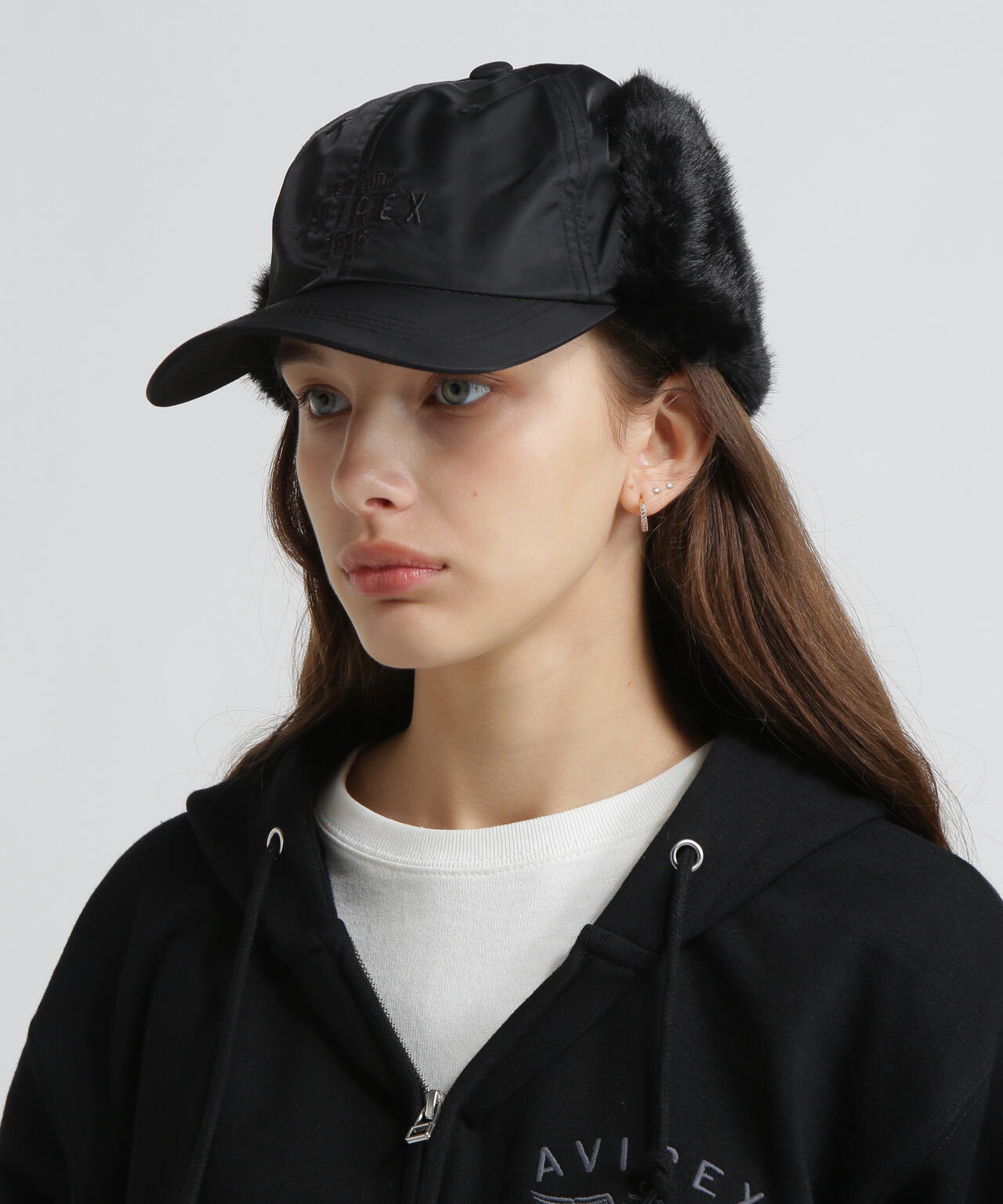 《直営店限定》NYLON×FUR FLIGHT CAP/ナイロン×ファー フライトキャップ