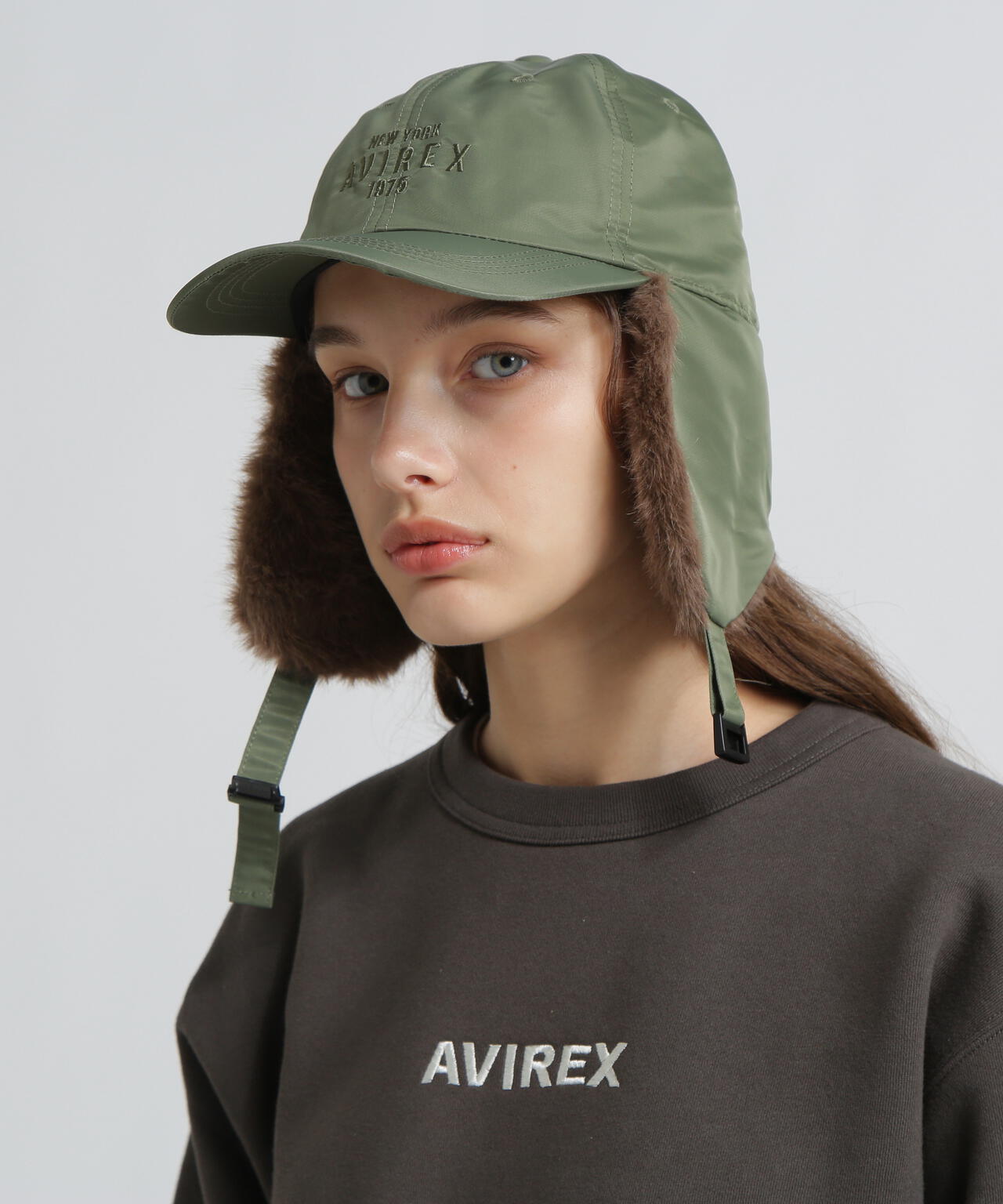 《直営店限定》NYLON×FUR FLIGHT CAP/ナイロン×ファー フライトキャップ