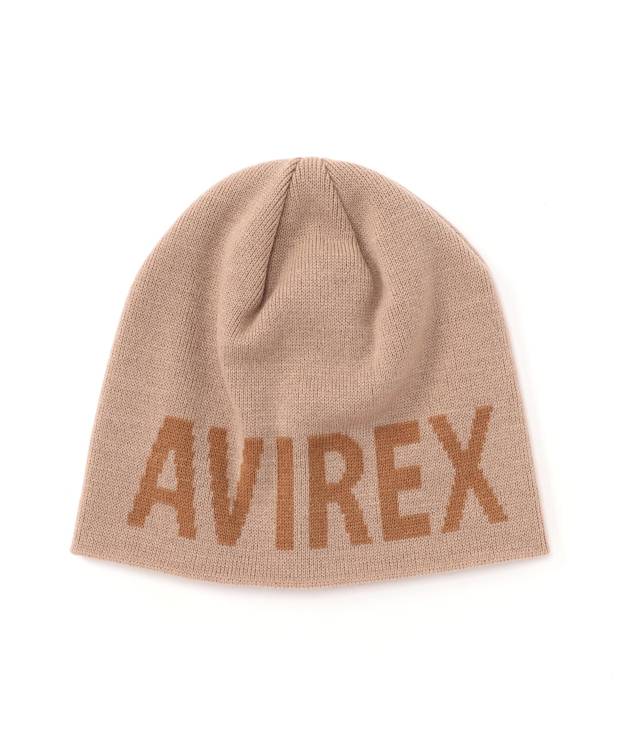 《直営店限定》AVIREX LOGO BEANIE/ロゴ ビーニー/ニットキャップ