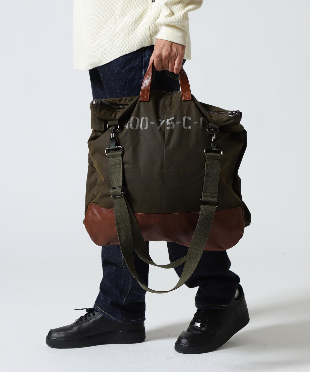 MILITARY FABRIC OILED CLOTH HELMET BAG