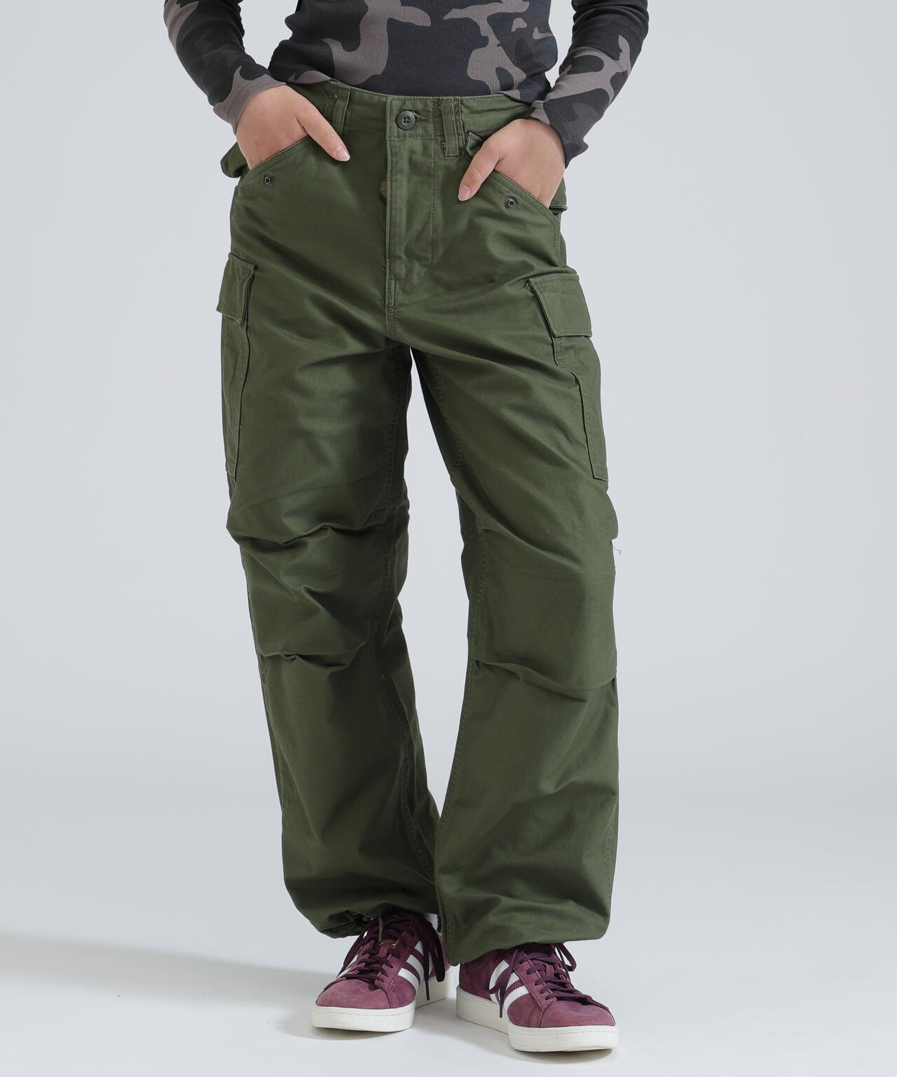 《WOMAN/直営店限定》NYLON/COTTON M-65 FATIGUE PANTS/ナイロンコットン M-65ファティーグパンツ