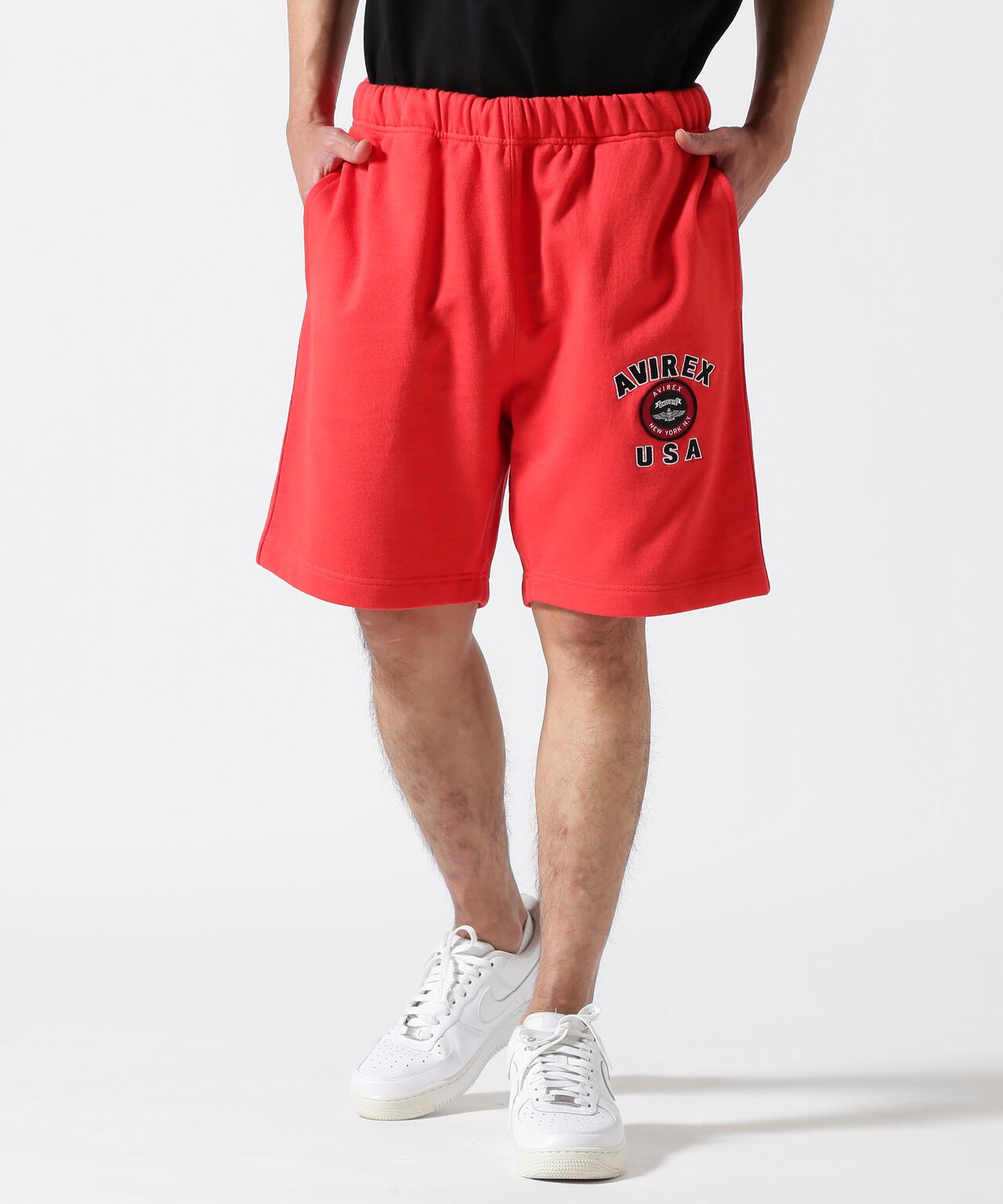 《直営店限定》VARSITY LOGO SHORTS / バーシティ ロゴ ショーツ / AVIREX / アヴィレックス