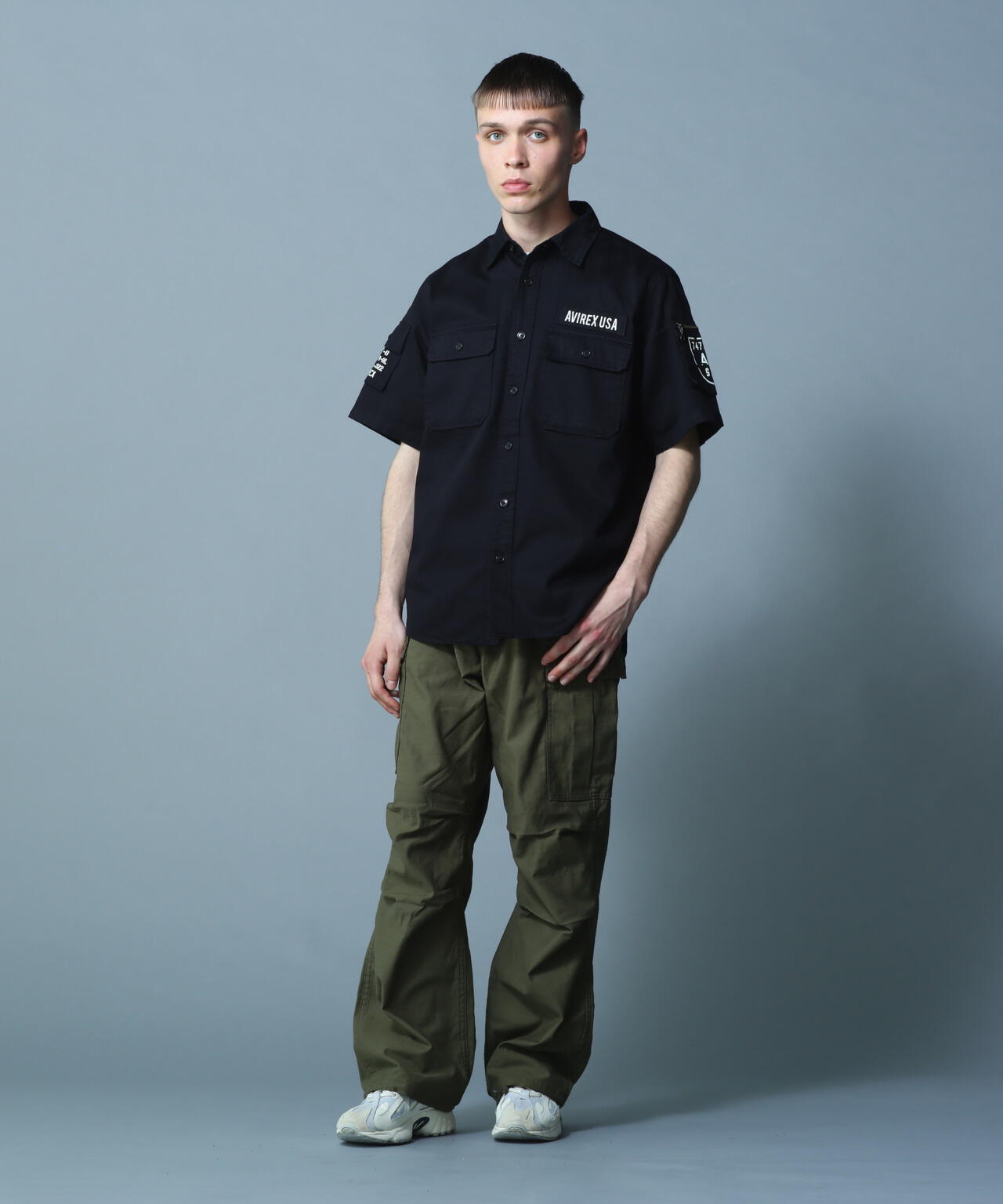 BASIC FATIGUE SHORT SLEEVE SHIRT / ベーシック ファティーグ 半袖シャツ / AVIREX / アヴィレッ