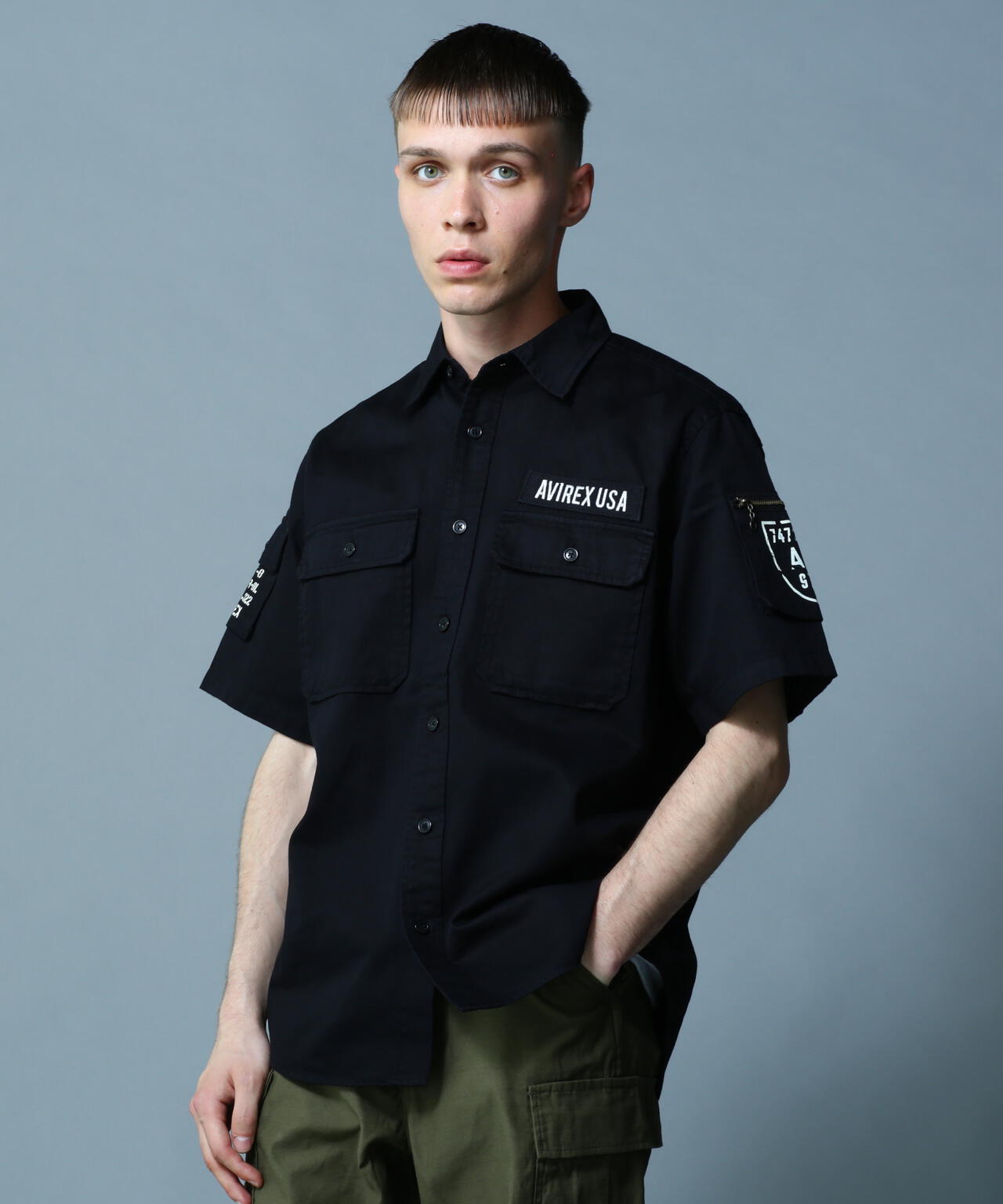 BASIC FATIGUE SHORT SLEEVE SHIRT / ベーシック ファティーグ 半袖シャツ / AVIREX / アヴィレッ