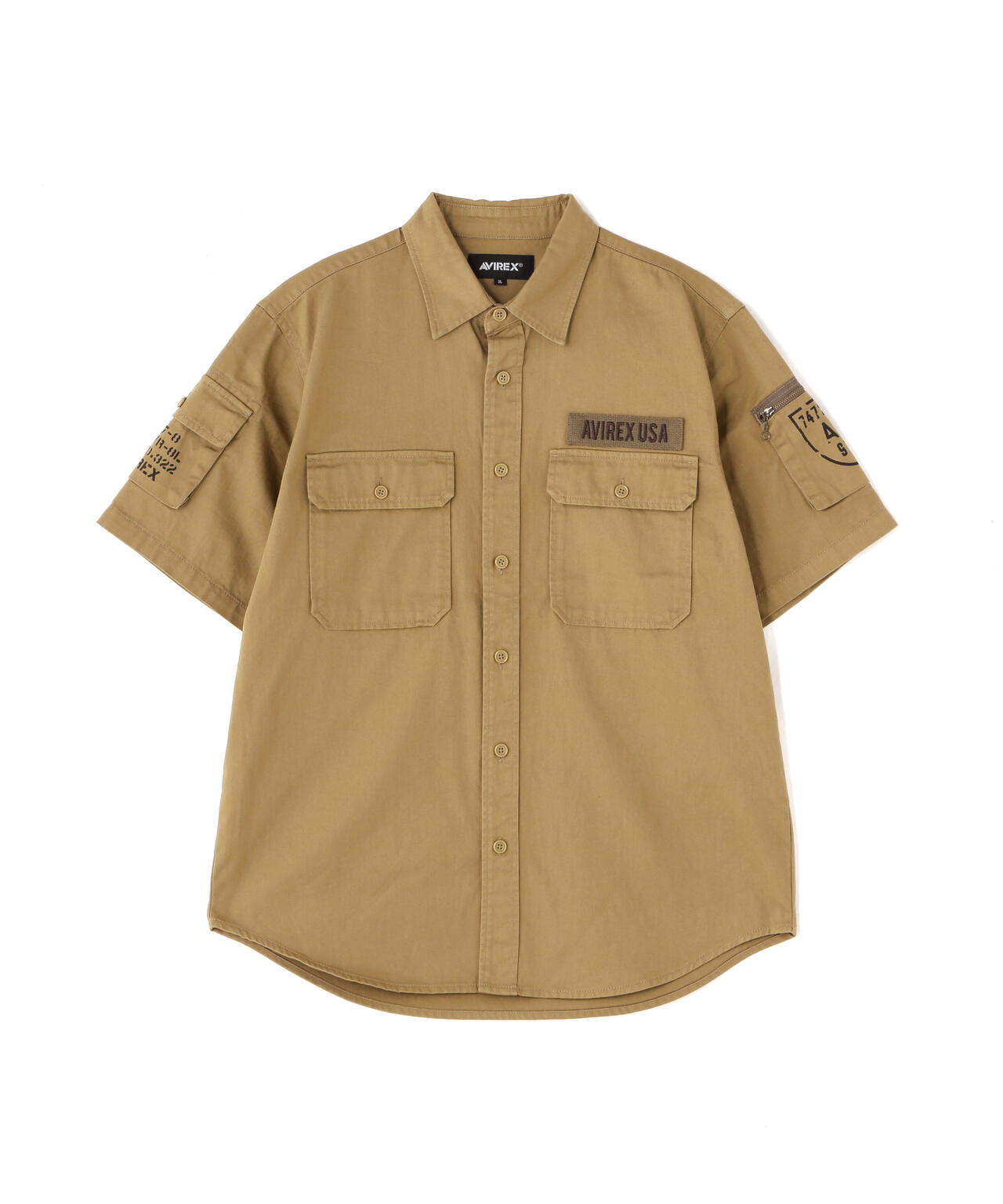 BASIC FATIGUE SHORT SLEEVE SHIRT / ベーシック ファティーグ 半袖シャツ / AVIREX / アヴィレッ