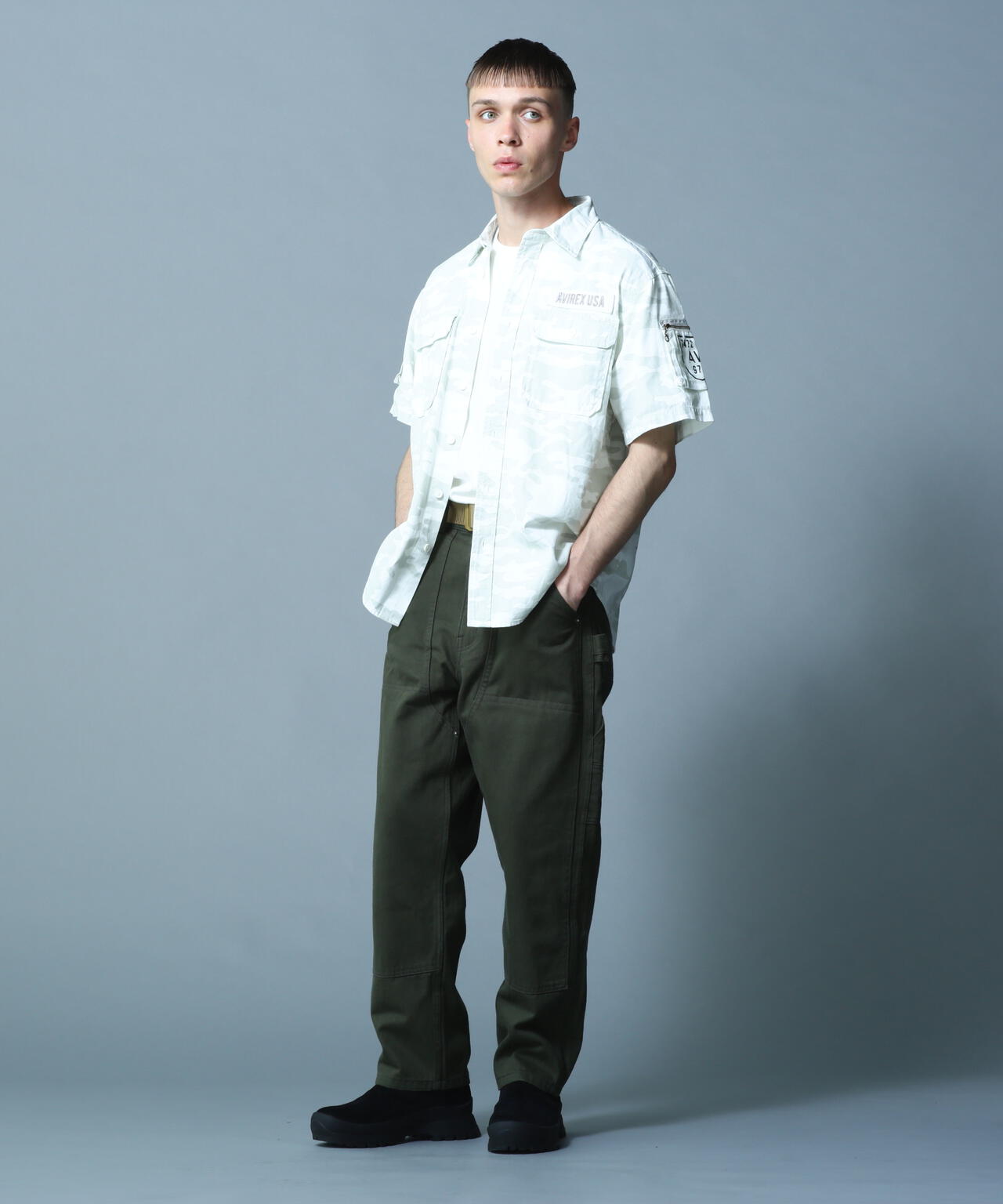 BASIC FATIGUE SHORT SLEEVE SHIRT / ベーシック ファティーグ 半袖シャツ / AVIREX / アヴィレッ