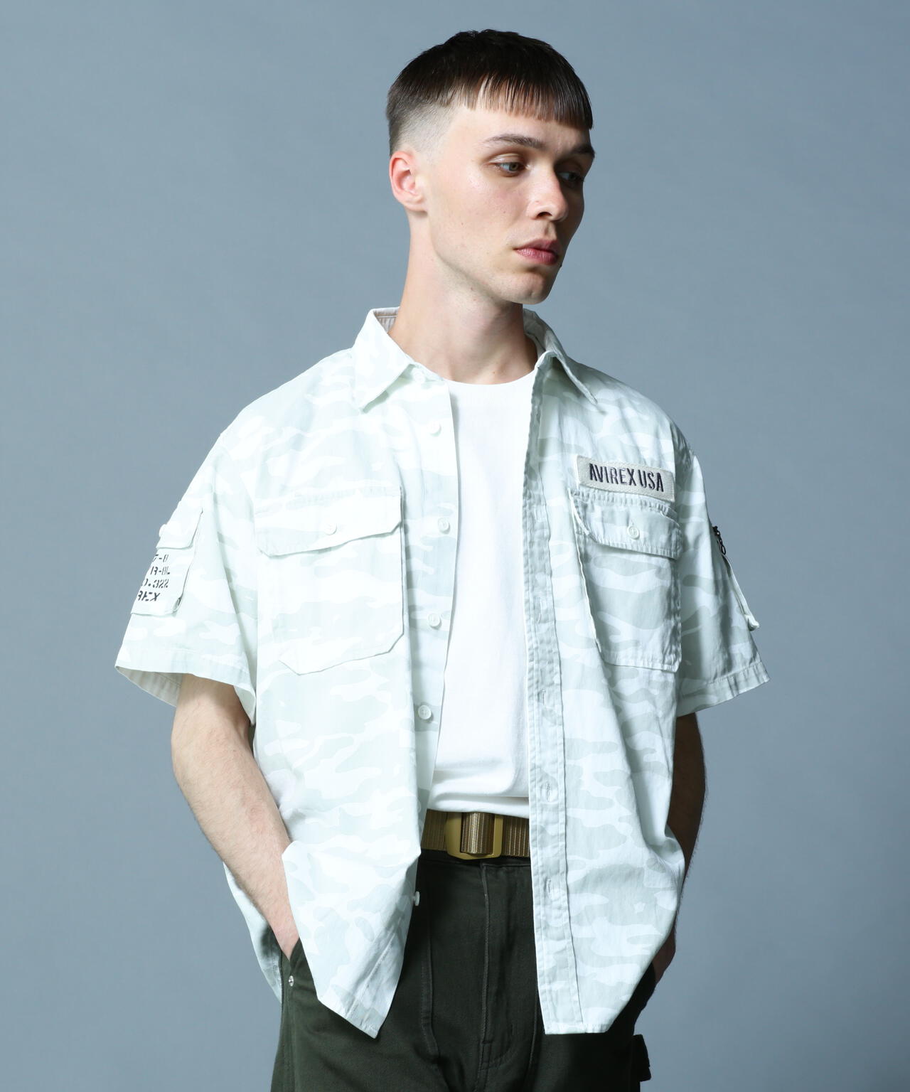 BASIC FATIGUE SHORT SLEEVE SHIRT / ベーシック ファティーグ 半袖シャツ / AVIREX / アヴィレッ