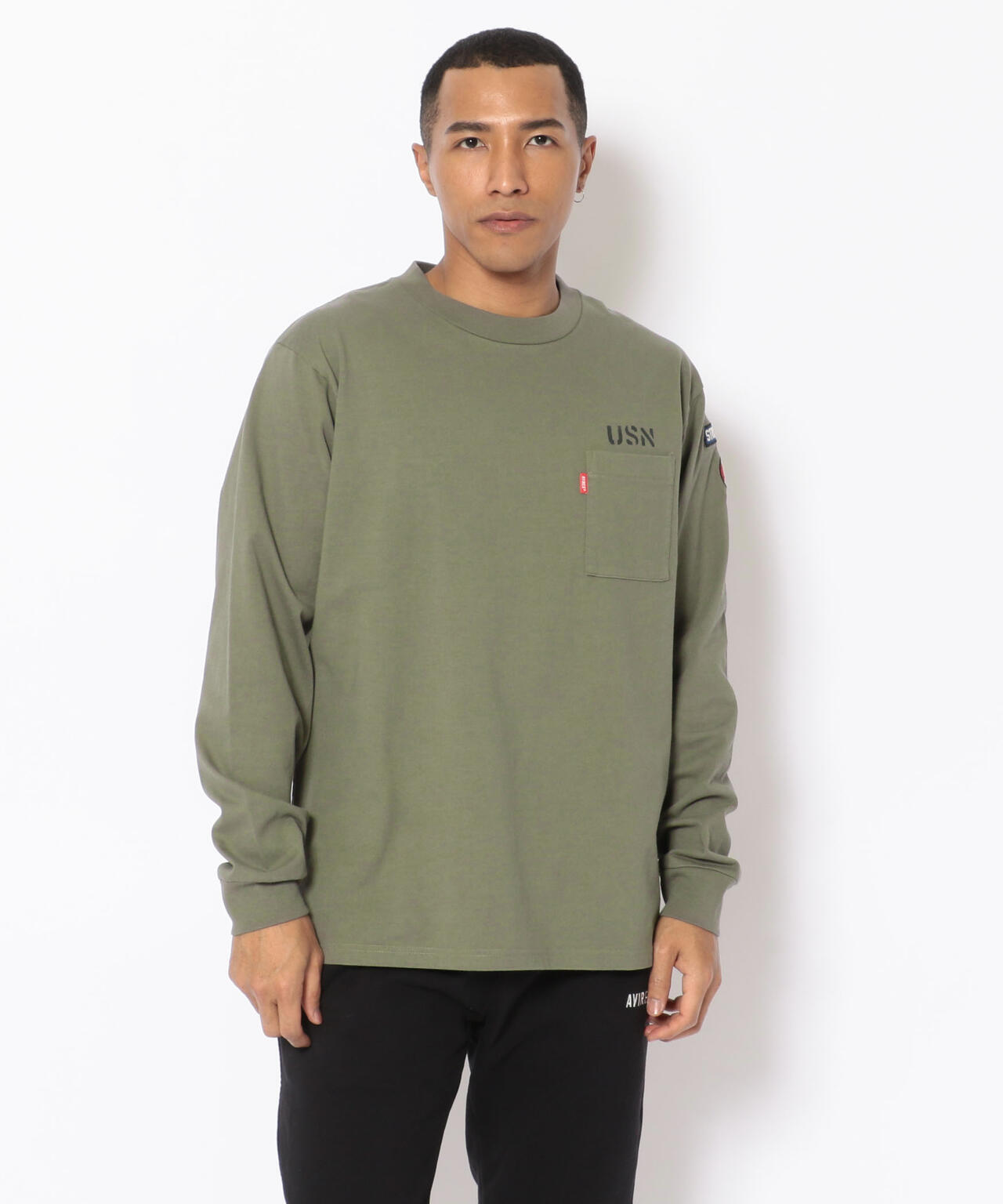 NAVAL PATCH LONGSLEEVE T-SHIRT / ネイバル パッチ ロングスリーブ Tシャツ / AVIREX