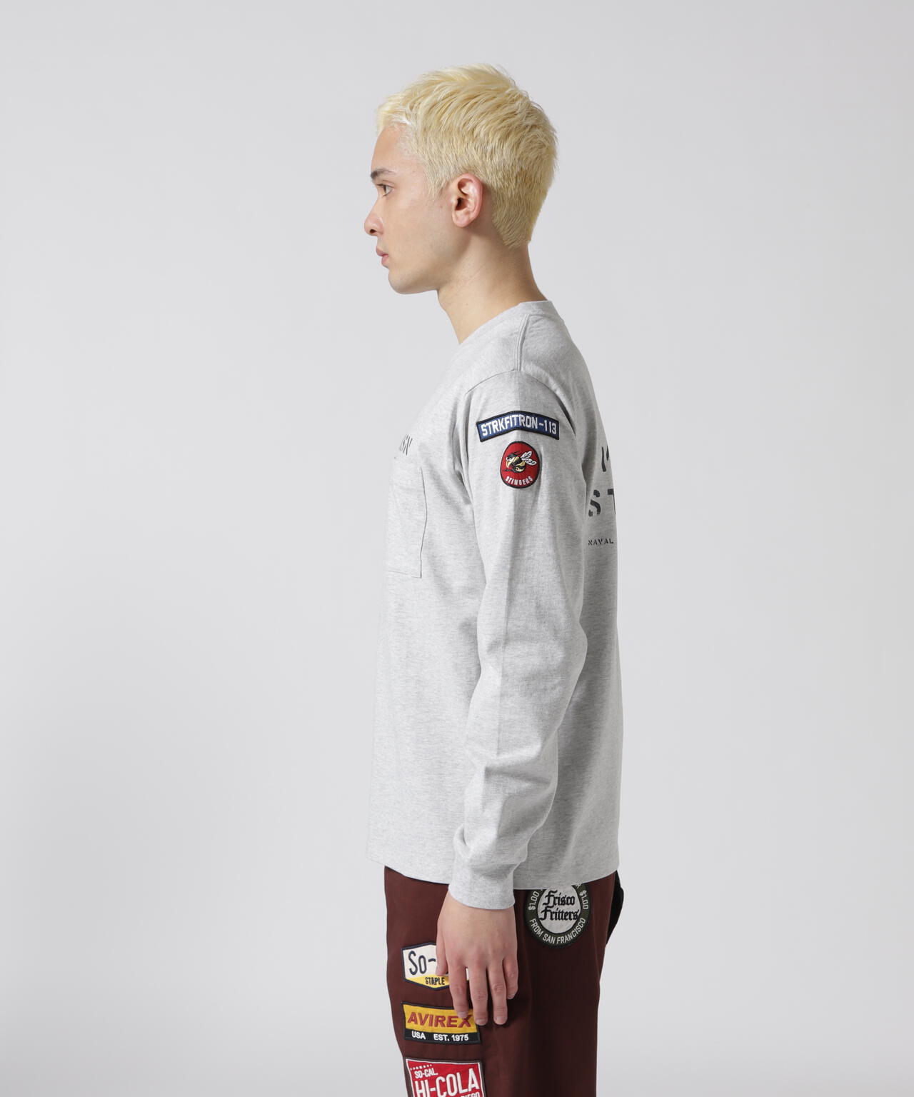 NAVAL PATCH LONGSLEEVE T-SHIRT / ネイバル パッチ ロングスリーブ Tシャツ / AVIREX