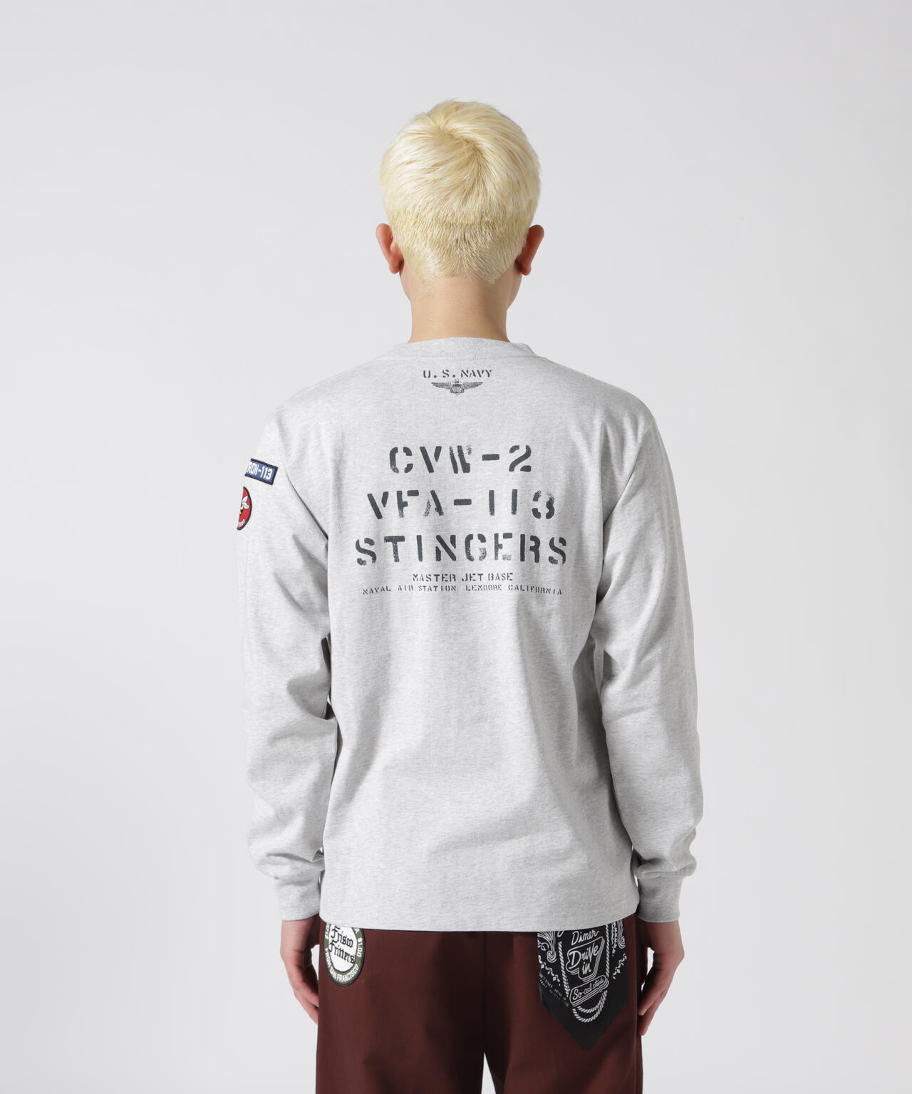 NAVAL PATCH LONGSLEEVE T-SHIRT / ネイバル パッチ ロングスリーブ Tシャツ / AVIREX