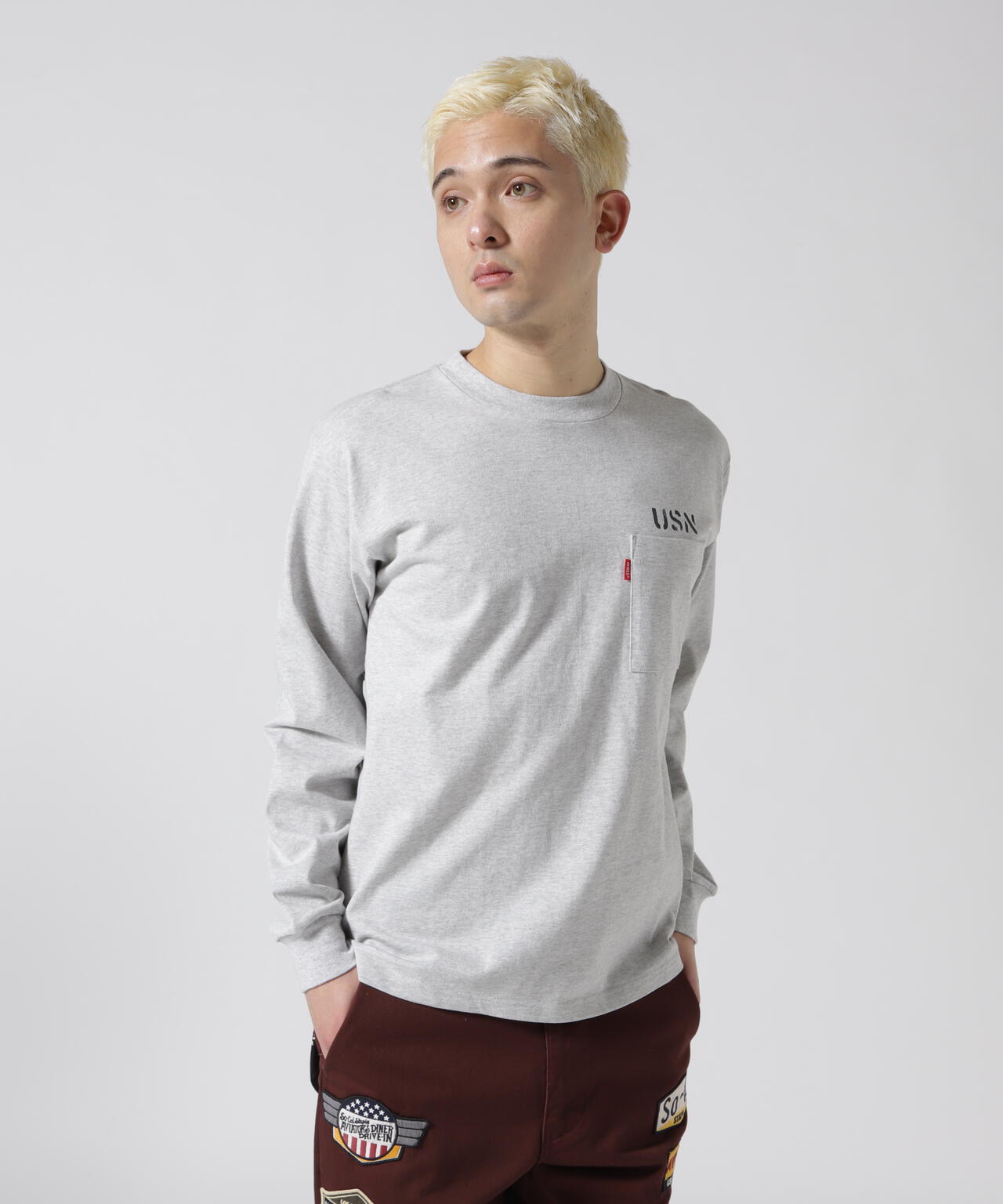 NAVAL PATCH LONGSLEEVE T-SHIRT / ネイバル パッチ ロングスリーブ Tシャツ / AVIREX