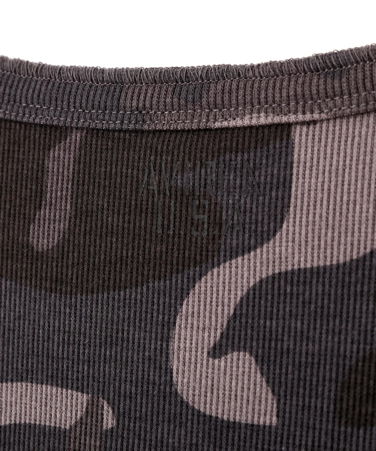 《DAILY/デイリー》RIB LONG SLEEVE HENLEY NECK T-SHIRT ”CAMOUFLAGE”