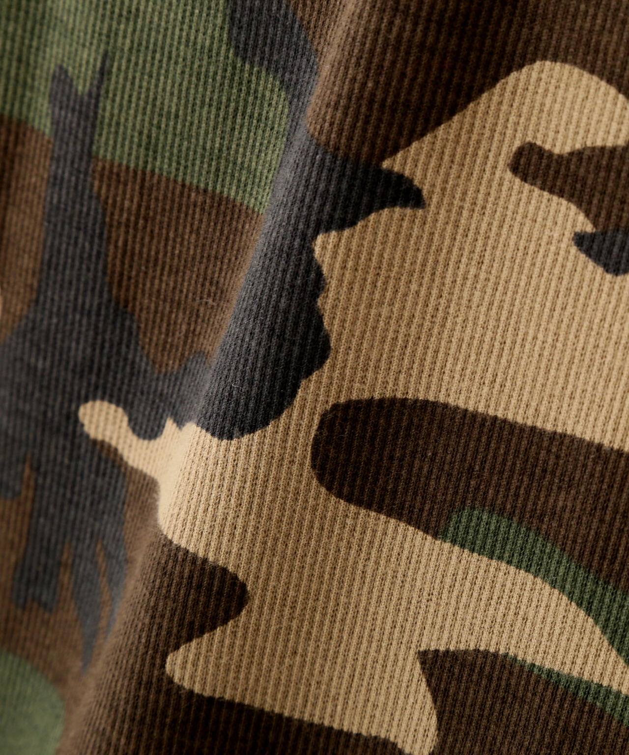 《DAILY/デイリー》RIB LONG SLEEVE HENLEY NECK T-SHIRT ”CAMOUFLAGE”