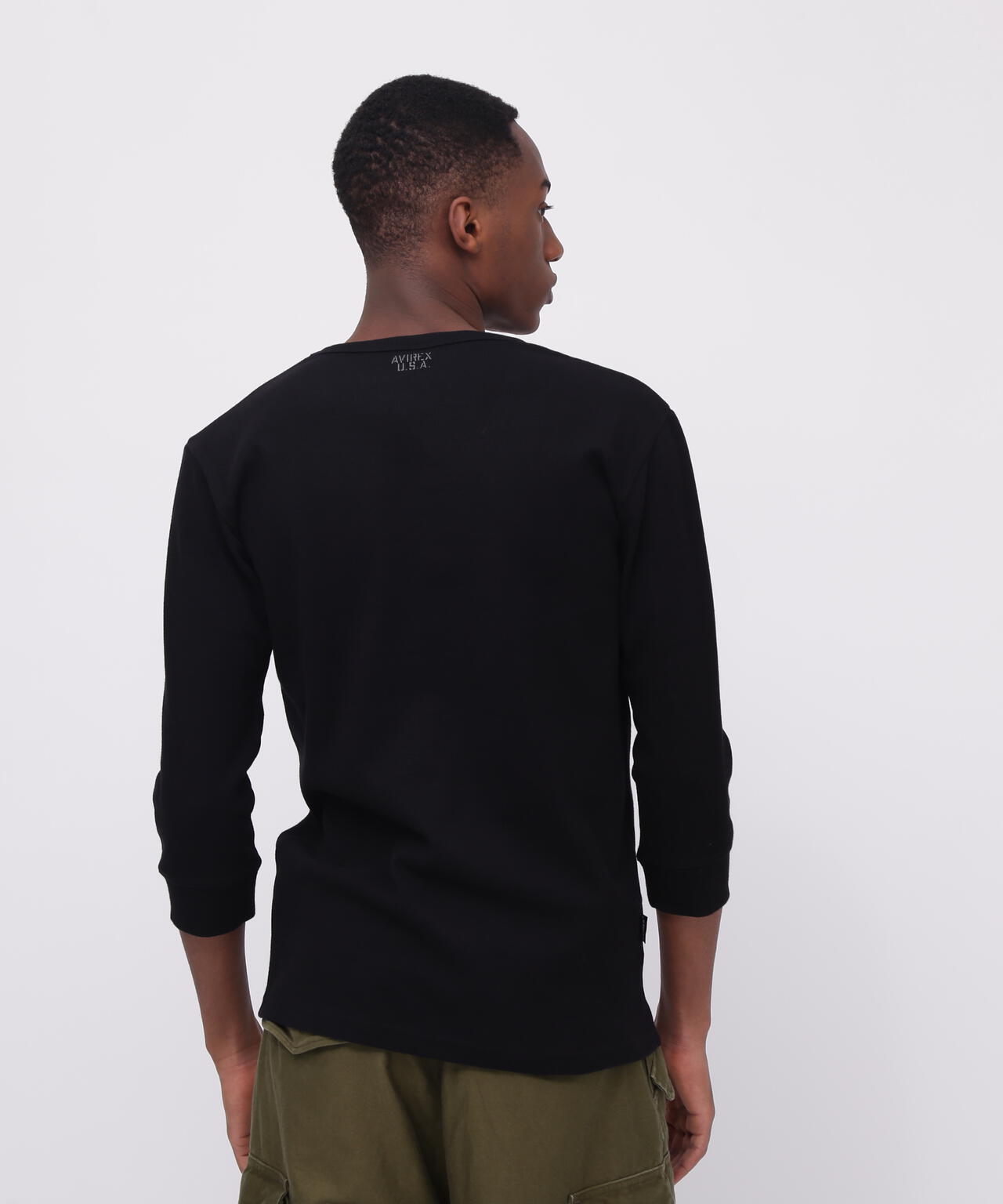 《DAILY/デイリー》2/3 SLEEVE U-NECK T-SHIRT/2/3 スリーブ Uネック Tシャツ