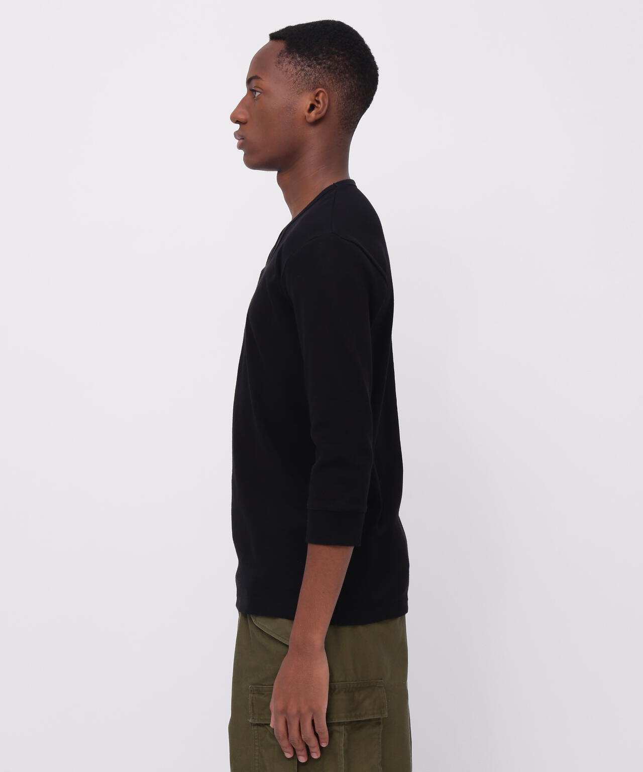 《DAILY/デイリー》2/3 SLEEVE U-NECK T-SHIRT/2/3 スリーブ Uネック Tシャツ