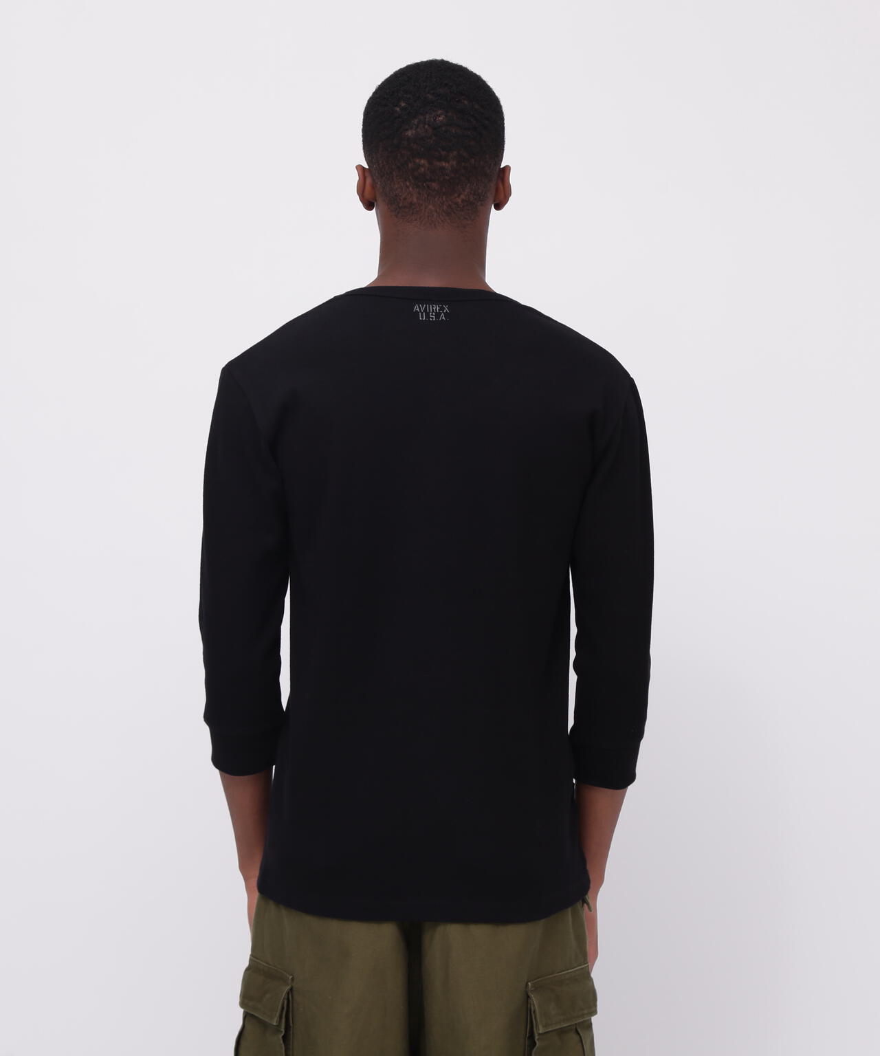 《DAILY/デイリー》2/3 SLEEVE U-NECK T-SHIRT/2/3 スリーブ Uネック Tシャツ