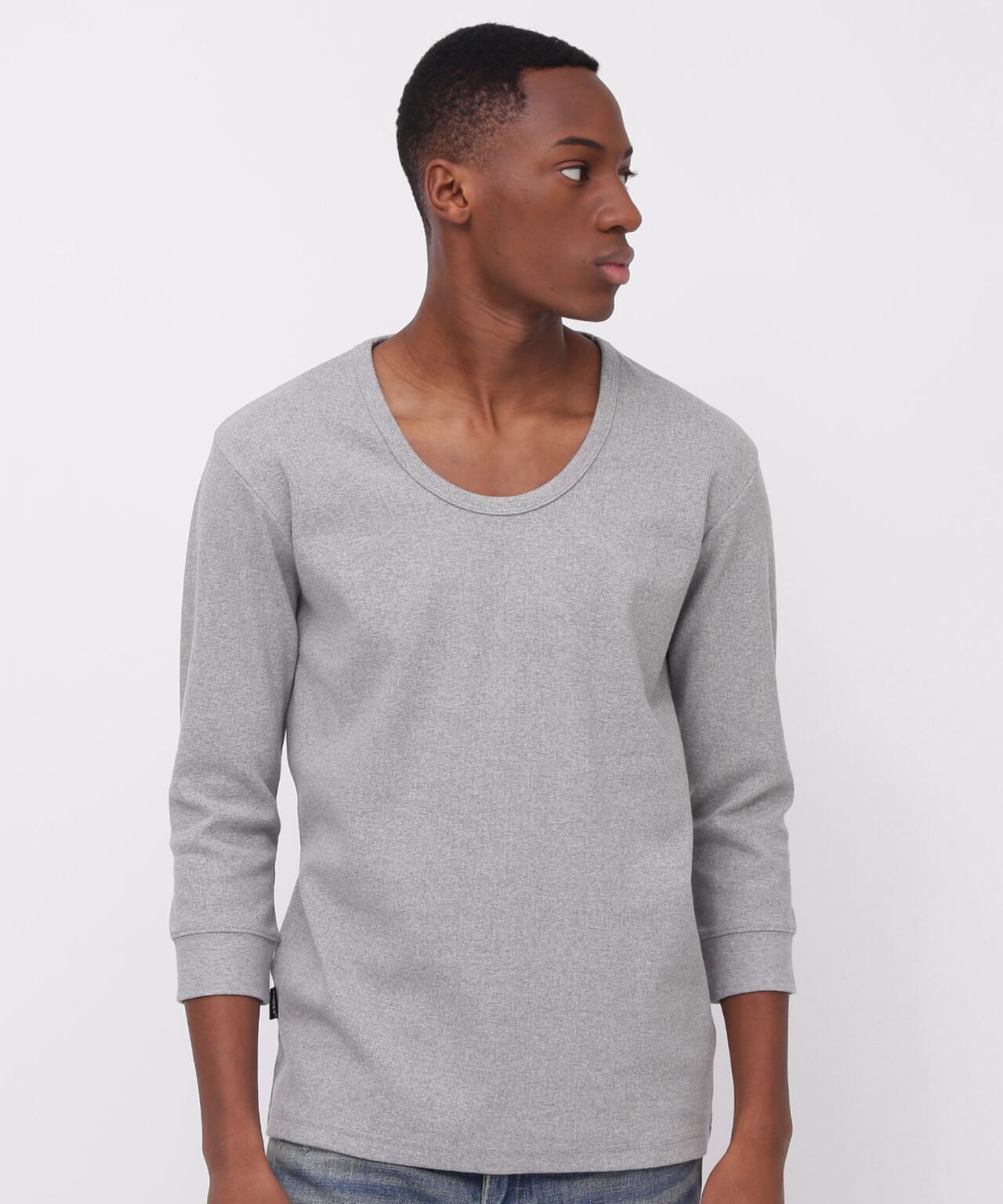 《DAILY/デイリー》2/3 SLEEVE U-NECK T-SHIRT/2/3 スリーブ Uネック Tシャツ