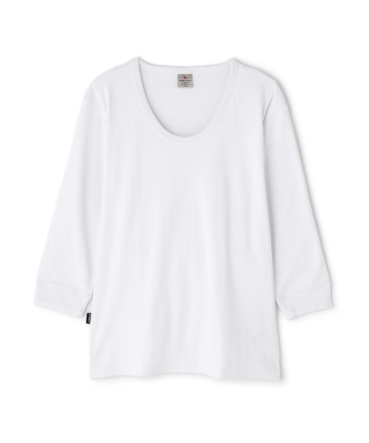 《DAILY/デイリー》2/3 SLEEVE U-NECK T-SHIRT/2/3 スリーブ Uネック Tシャツ