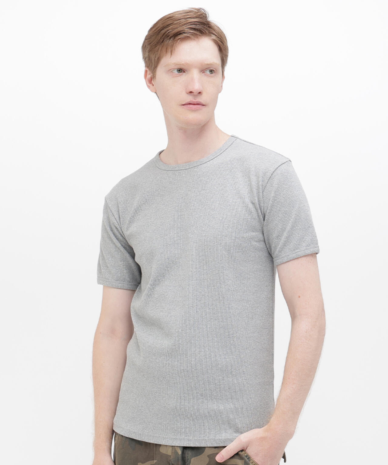 《DAILY/デイリー》RIB S/S CREW NECK T-SHIRT