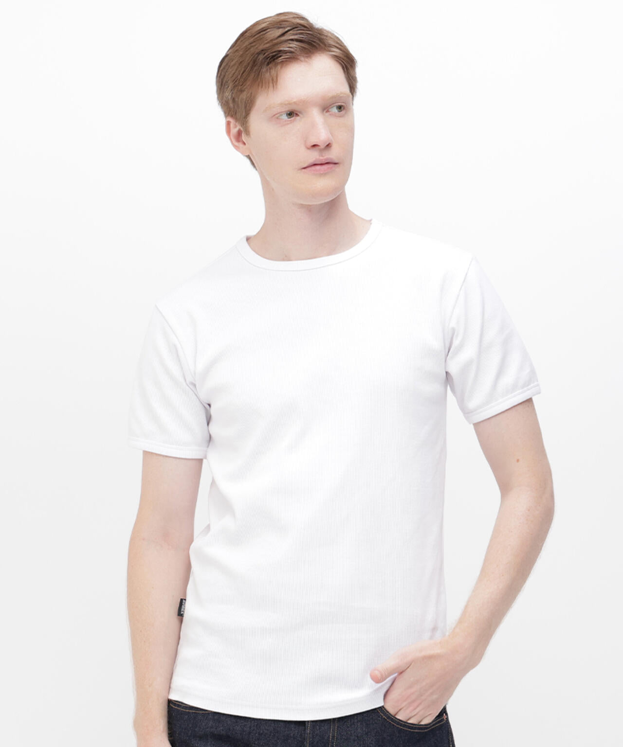 《DAILY/デイリー》RIB S/S CREW NECK T-SHIRT
