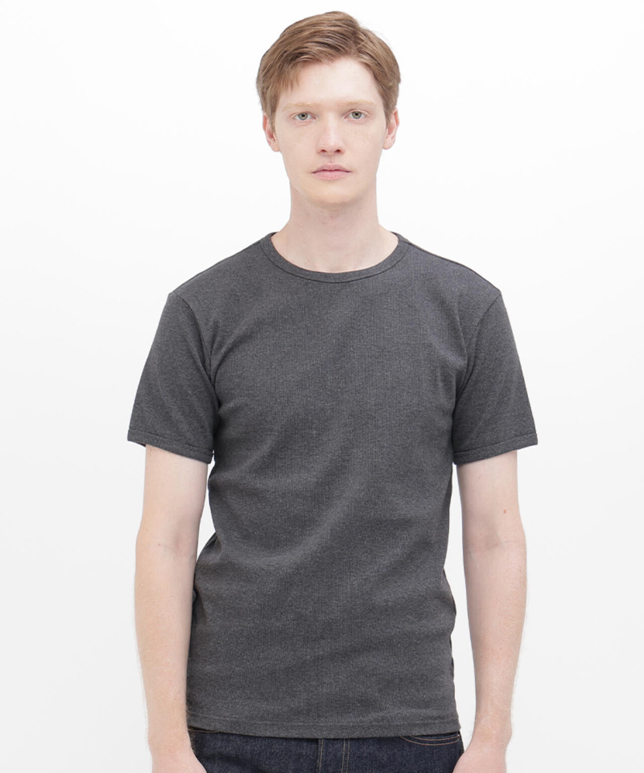《DAILY/デイリー》RIB S/S CREW NECK T-SHIRT