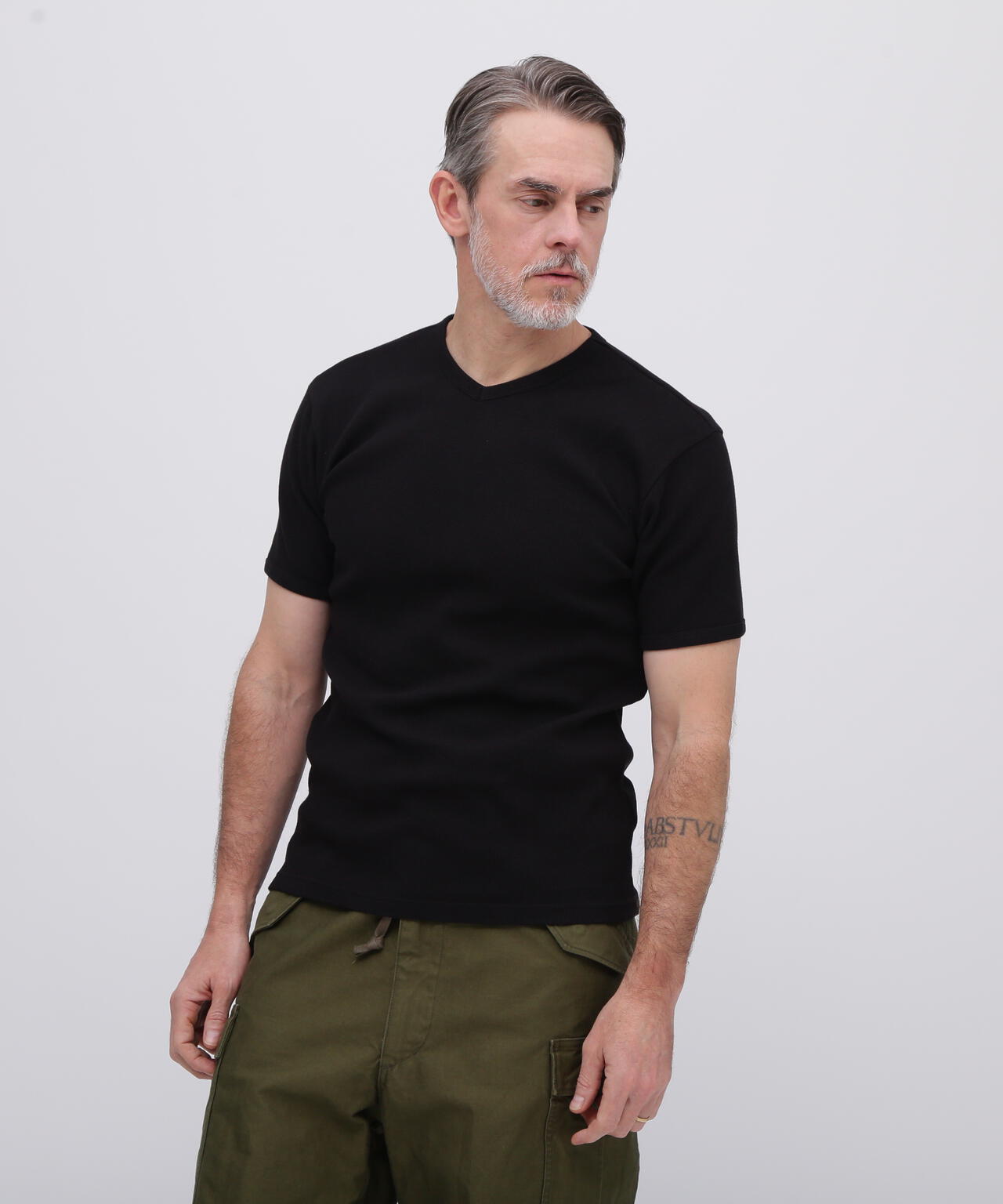 《DAILY/デイリー》MINI WAFFLE S/S V-NECK T-SHIRT/ミニワッフル 半袖 ブイネック Tシャツ