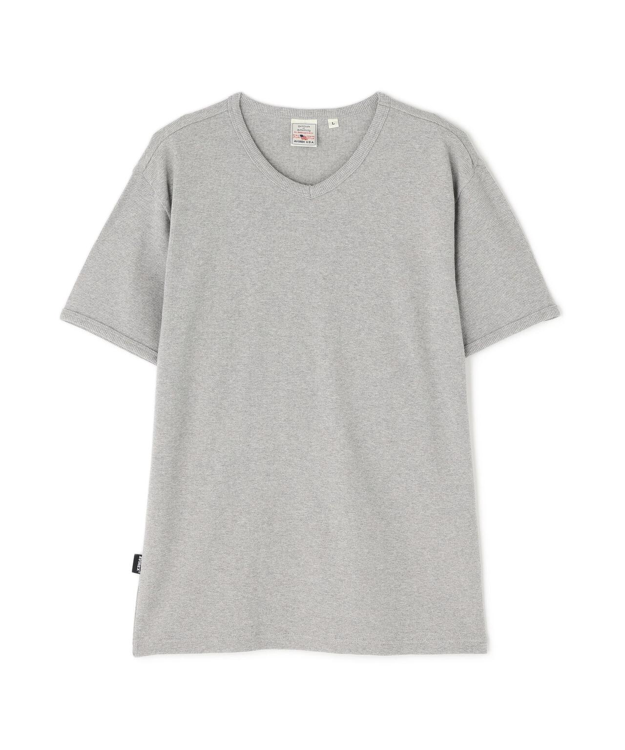 《DAILY/デイリー》MINI WAFFLE S/S V-NECK T-SHIRT/ミニワッフル 半袖 ブイネック Tシャツ