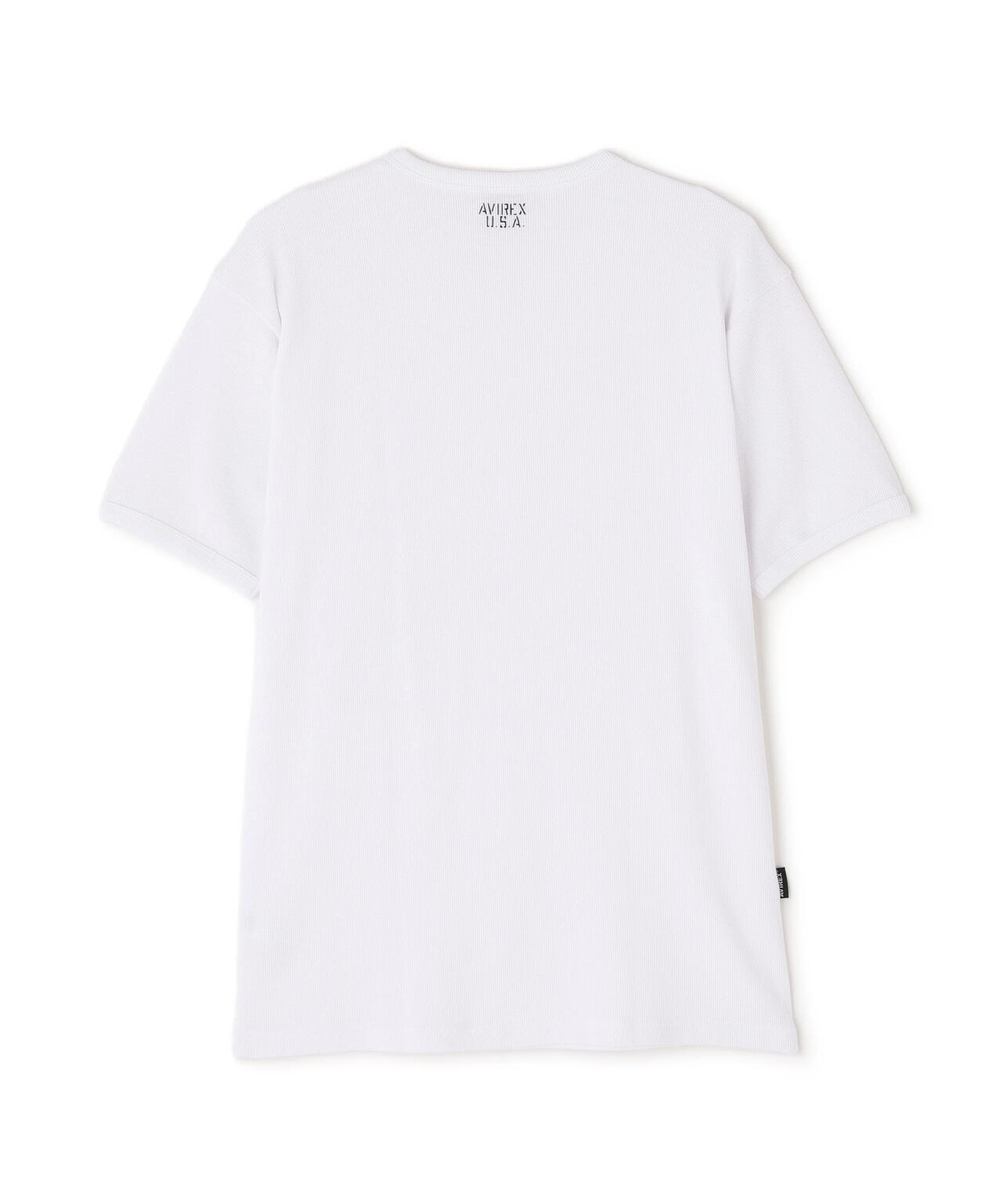 《DAILY/デイリー》MINI WAFFLE S/S V-NECK T-SHIRT/ミニワッフル 半袖 ブイネック Tシャツ