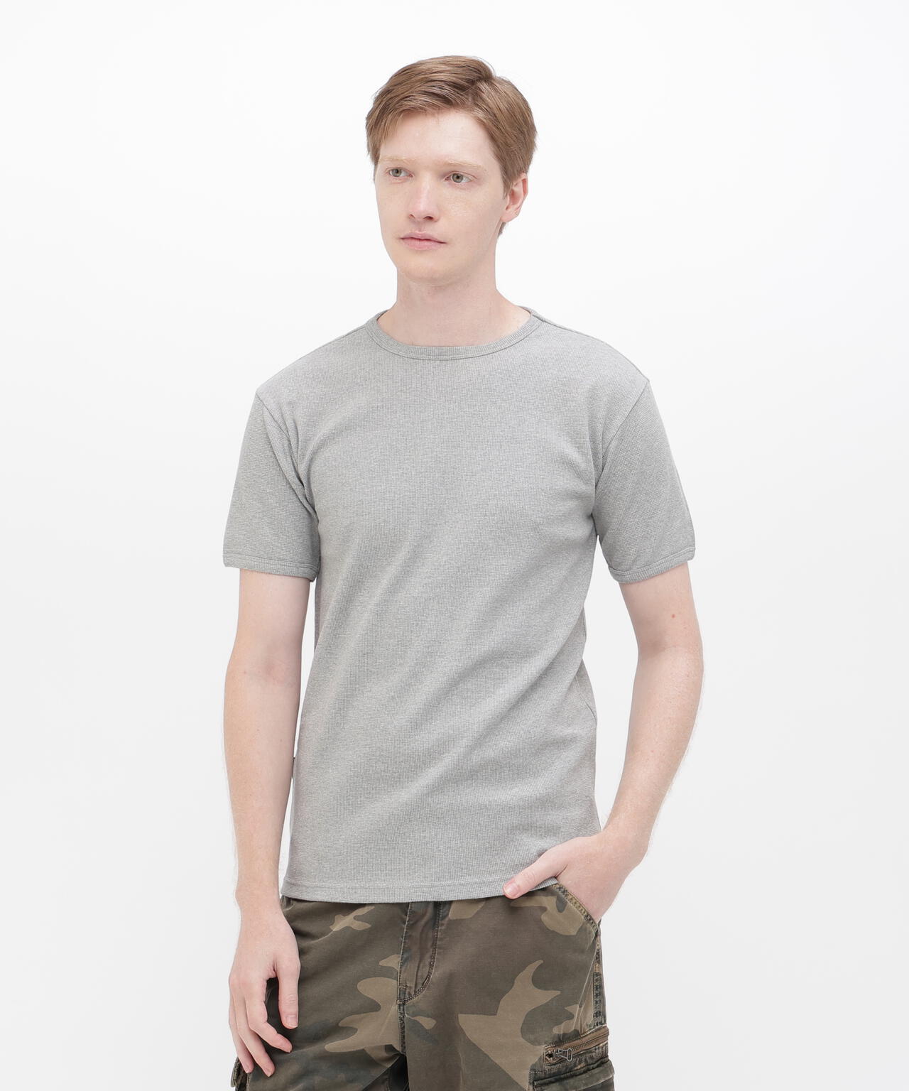 《DAILY/デイリー》MINI WAFFLE S/S CREW NECK T-SHIRT/ミニワッフル 半袖 クルーネック Tシャツ
