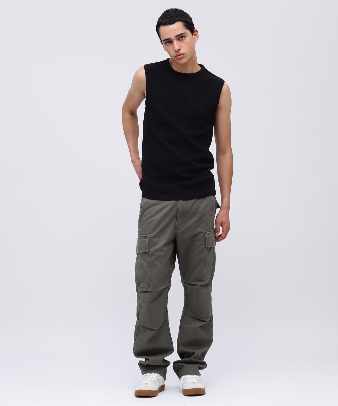 《DAILY/デイリー》DAILY NO SLEEVE SHIRT / デイリー ノースリーブ シャツ / AVIREX / アヴィレックス