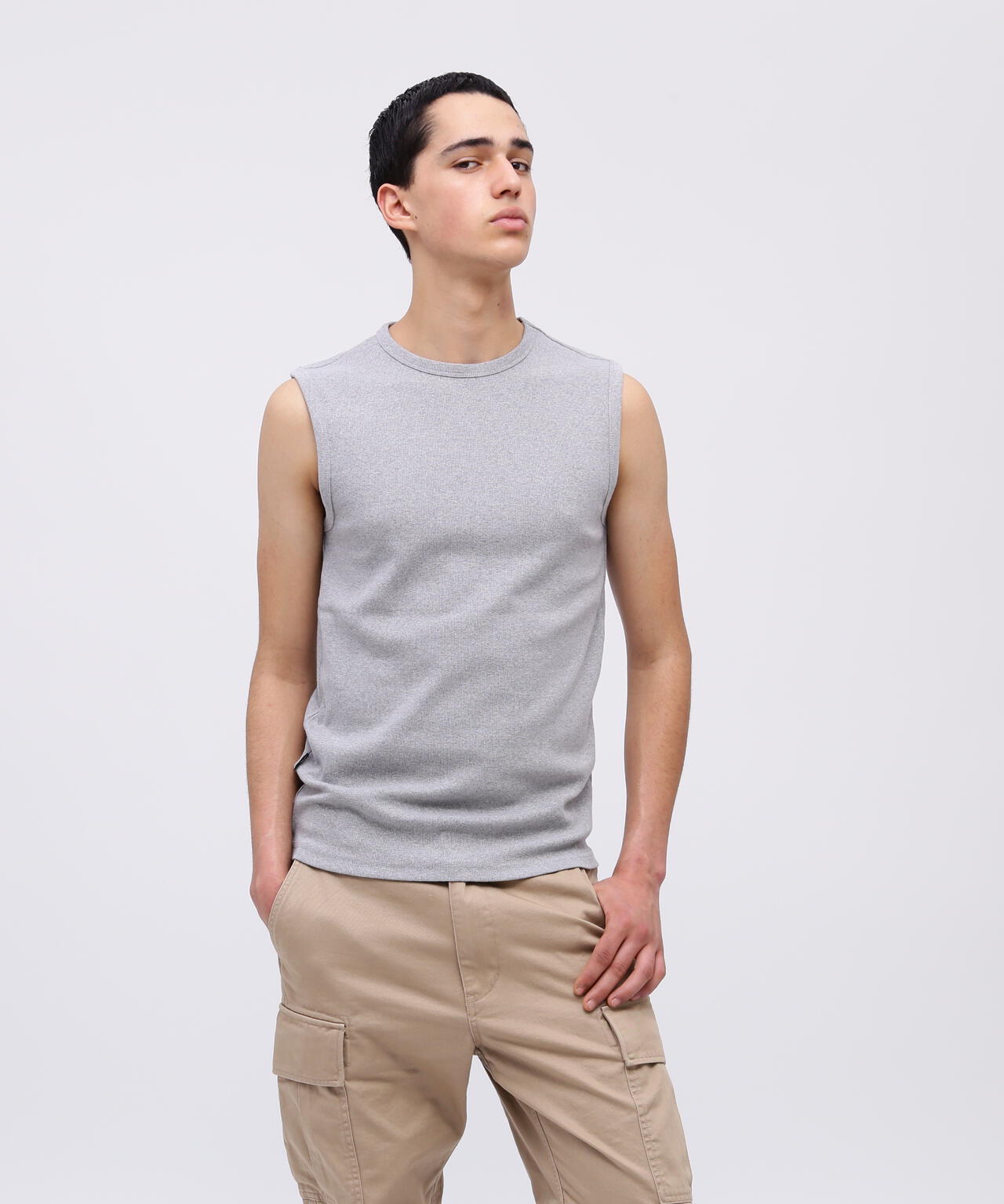 《DAILY/デイリー》DAILY NO SLEEVE SHIRT / デイリー ノースリーブ シャツ / AVIREX / アヴィレックス