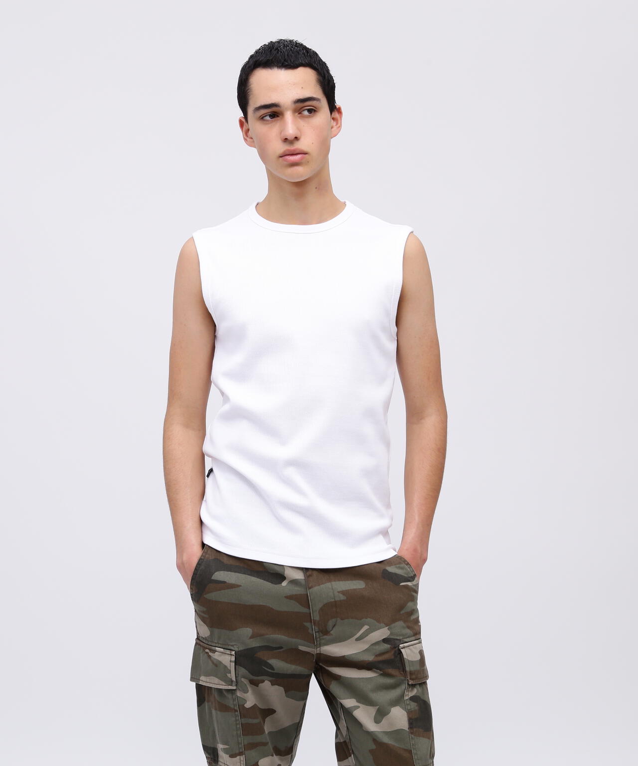 《DAILY/デイリー》DAILY NO SLEEVE SHIRT / デイリー ノースリーブ シャツ / AVIREX / アヴィレックス