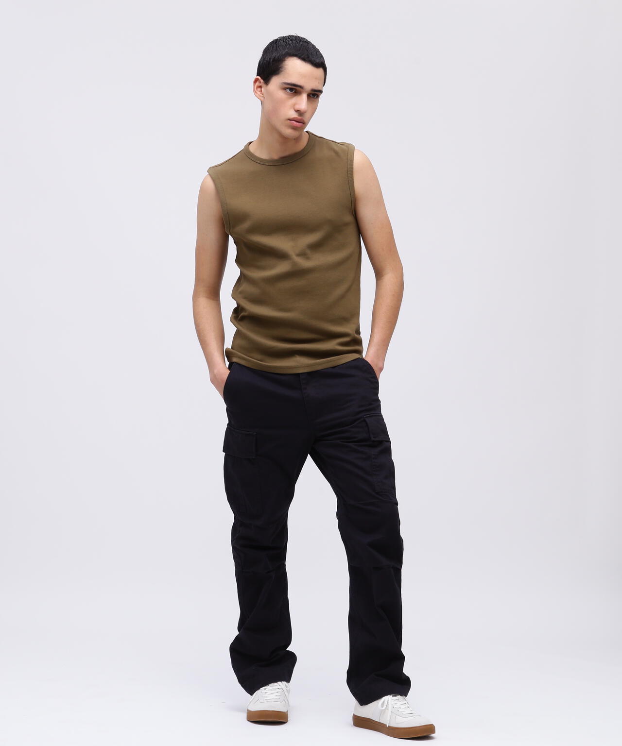 《DAILY/デイリー》DAILY NO SLEEVE SHIRT / デイリー ノースリーブ シャツ / AVIREX / アヴィレックス