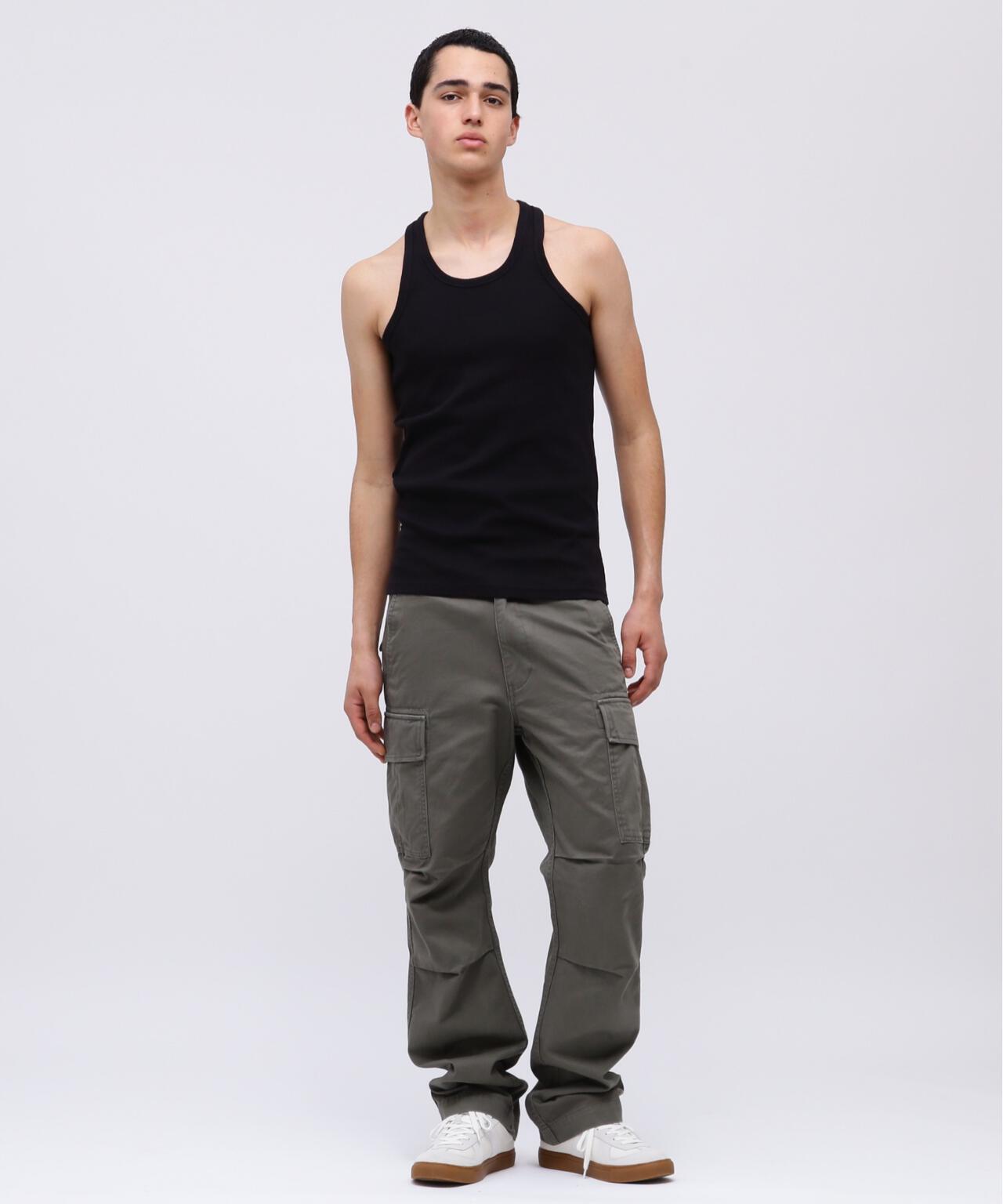 《DAILY/デイリー》RIB TANK TOP BACK CROSS/リブ タンクトップ バッククロス  デイリーウェア