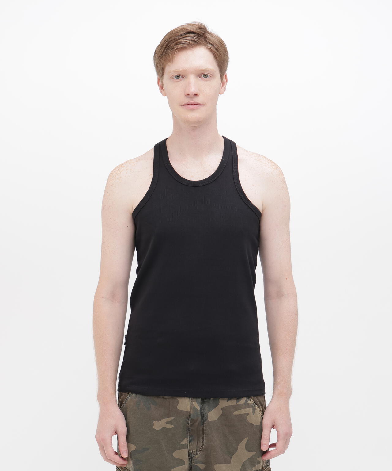 《DAILY/デイリー》RIB TANK TOP BACK CROSS/リブ タンクトップ バッククロス  デイリーウェア